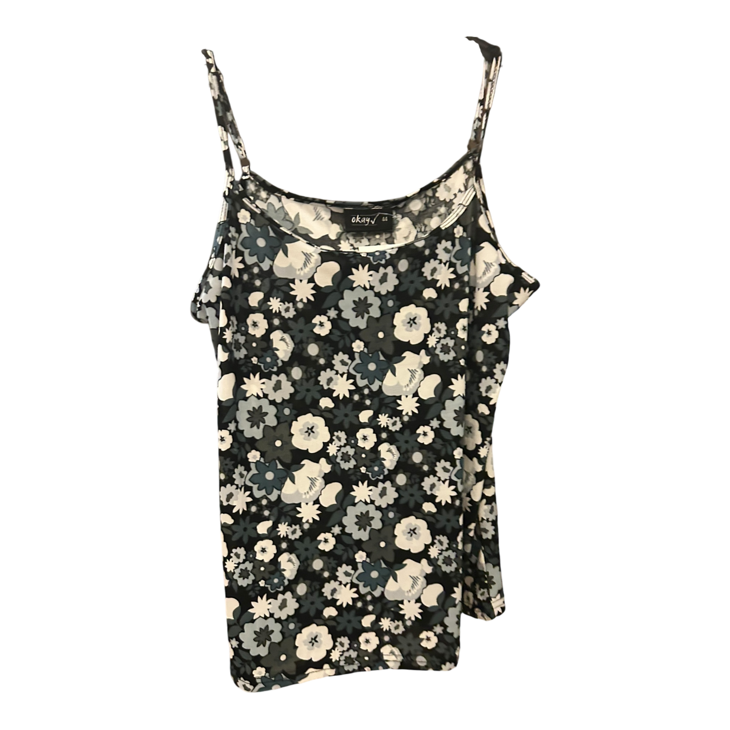 Pure Panda Damen Top Grautöne mit Blumen Größe 44