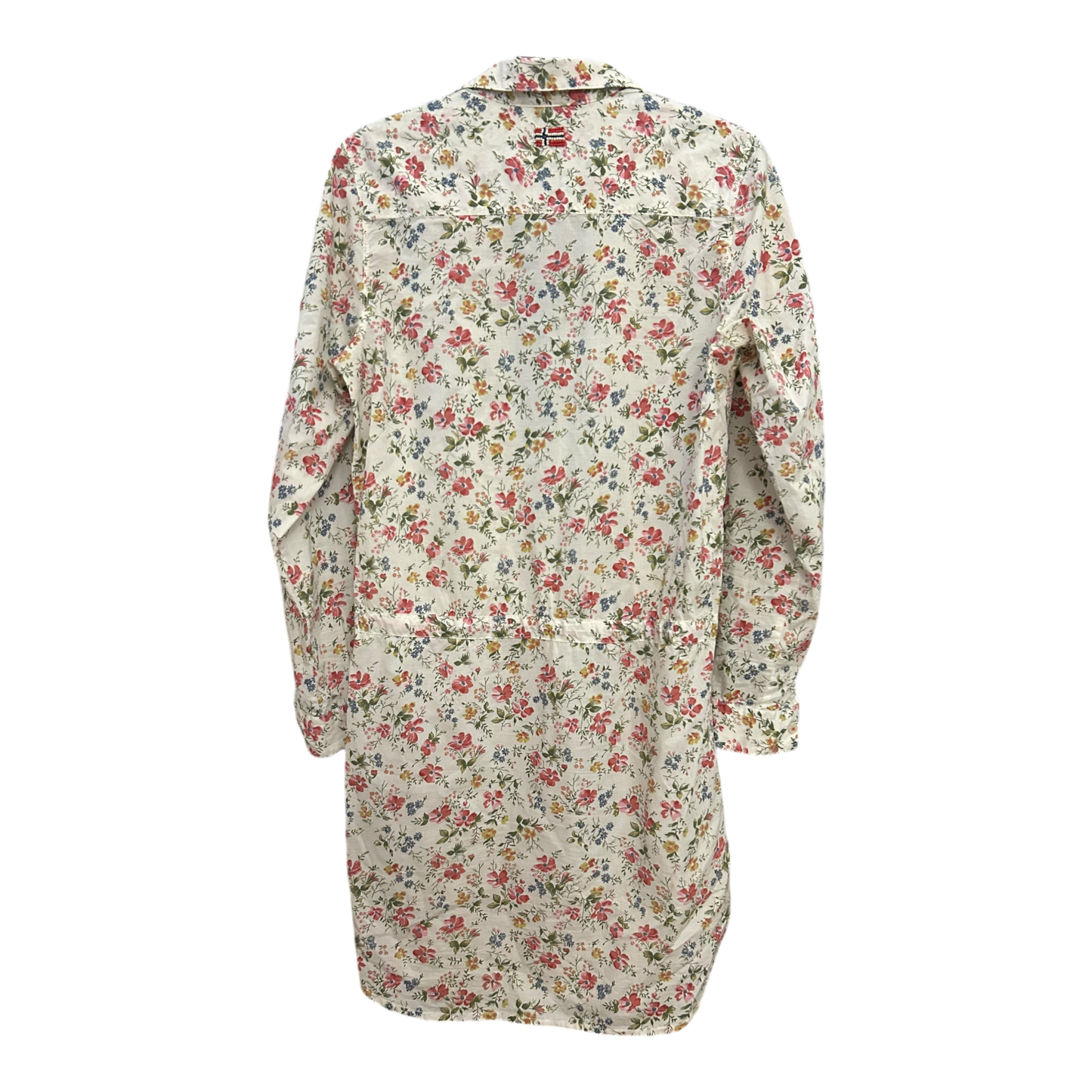 Napapijri Kleid Damen Dress Damenkleid Gr. S Beige Blumenmuster Sommer Look Neu