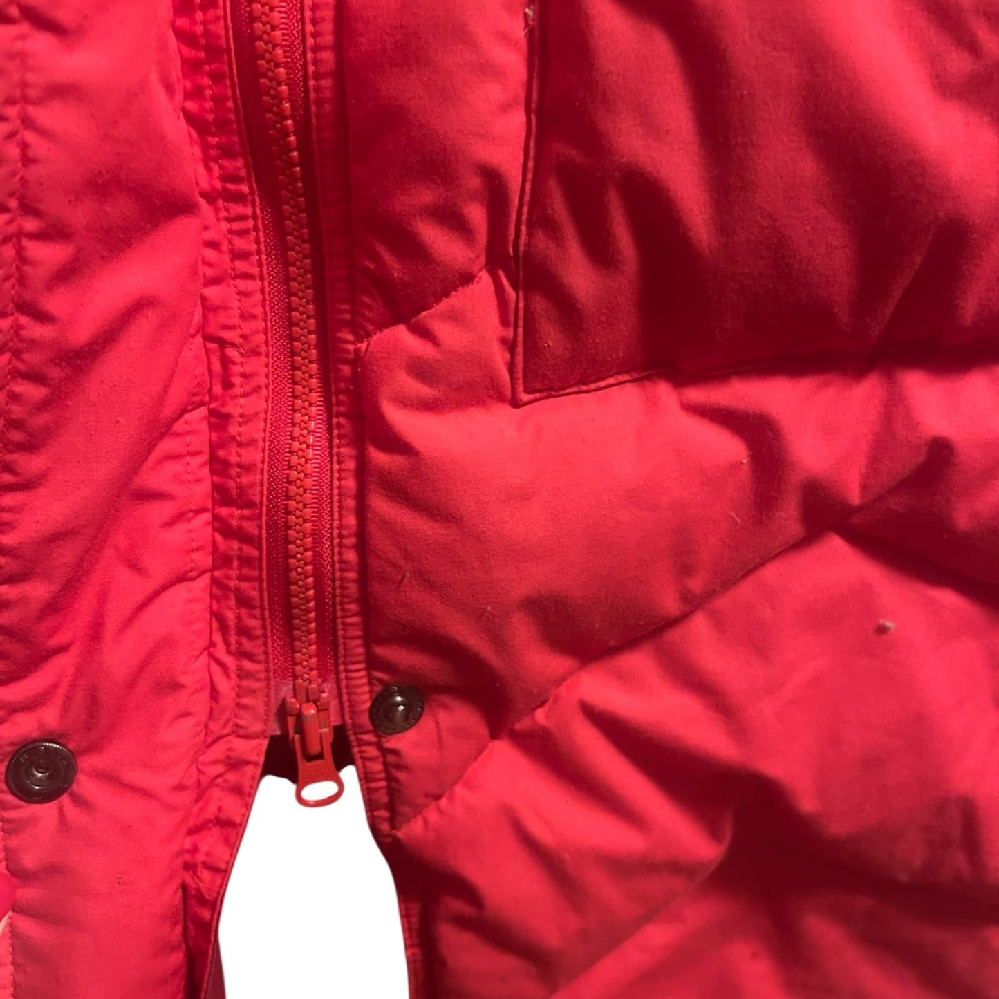Elho Vintage Daunenmantel Rot Gr 40 90s Lang Daunenjacke Wintermantel Damen