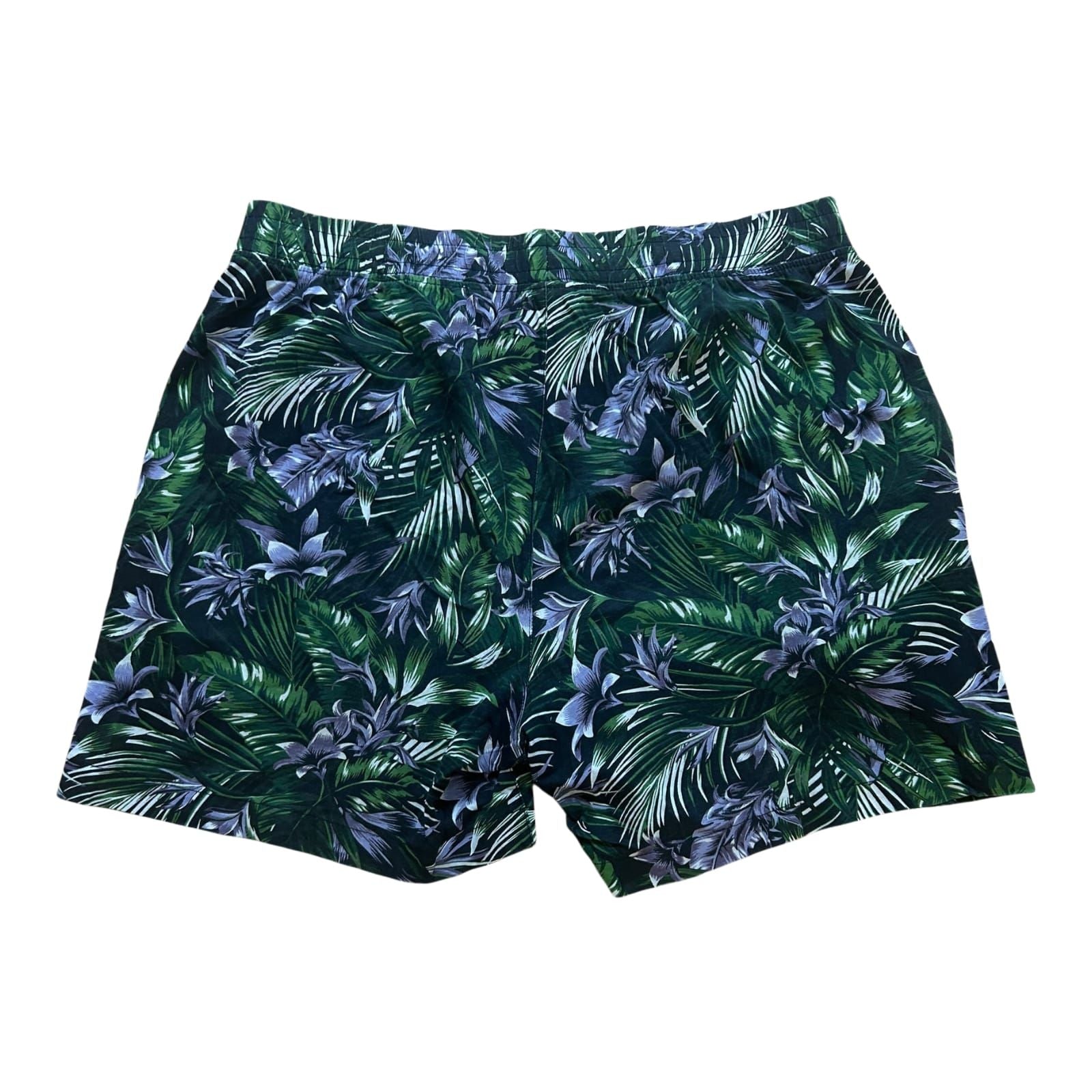 H&M Shorts blau gemustert Tropen Größe M