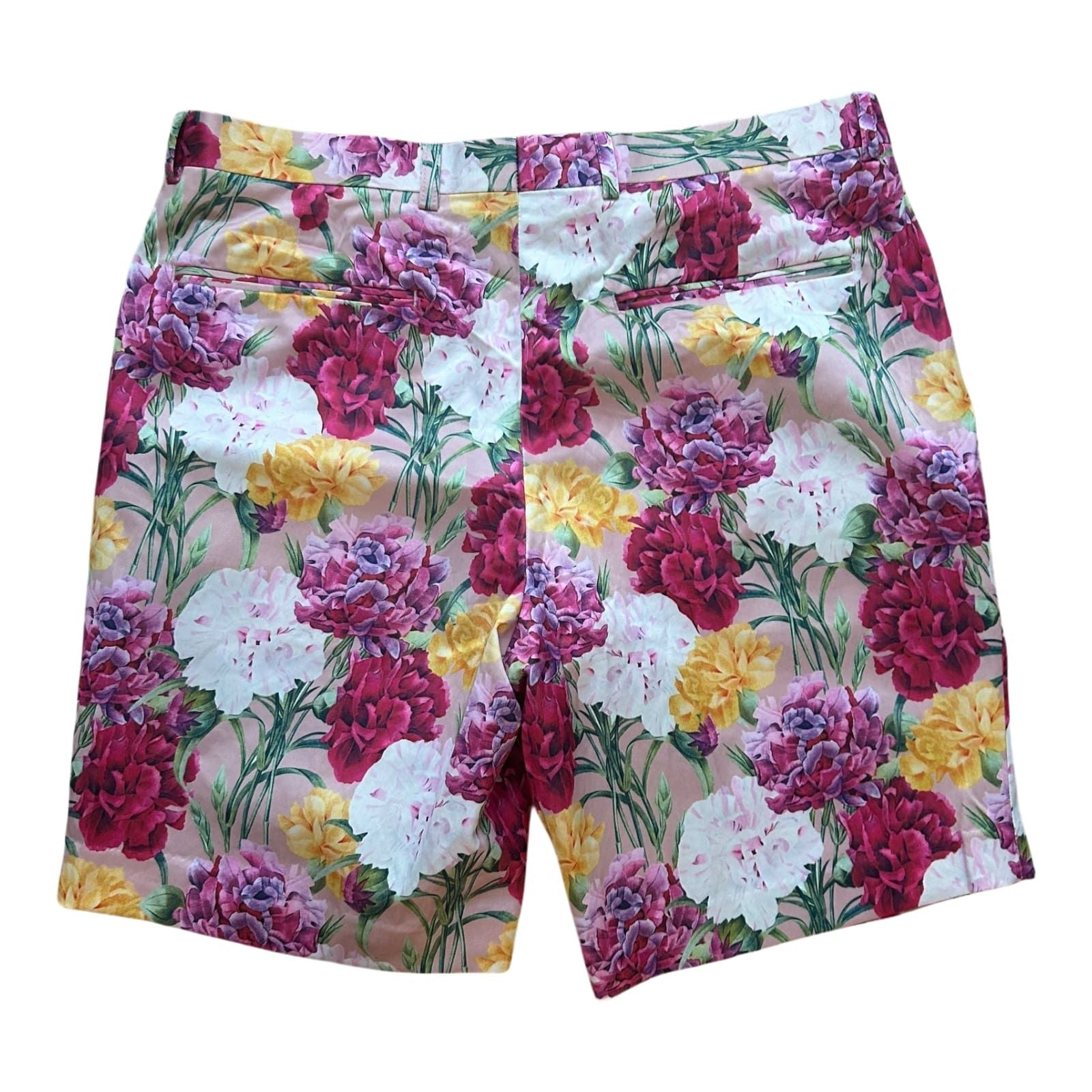 ASOS schrille Blumenshorts pink gemustert Größe M