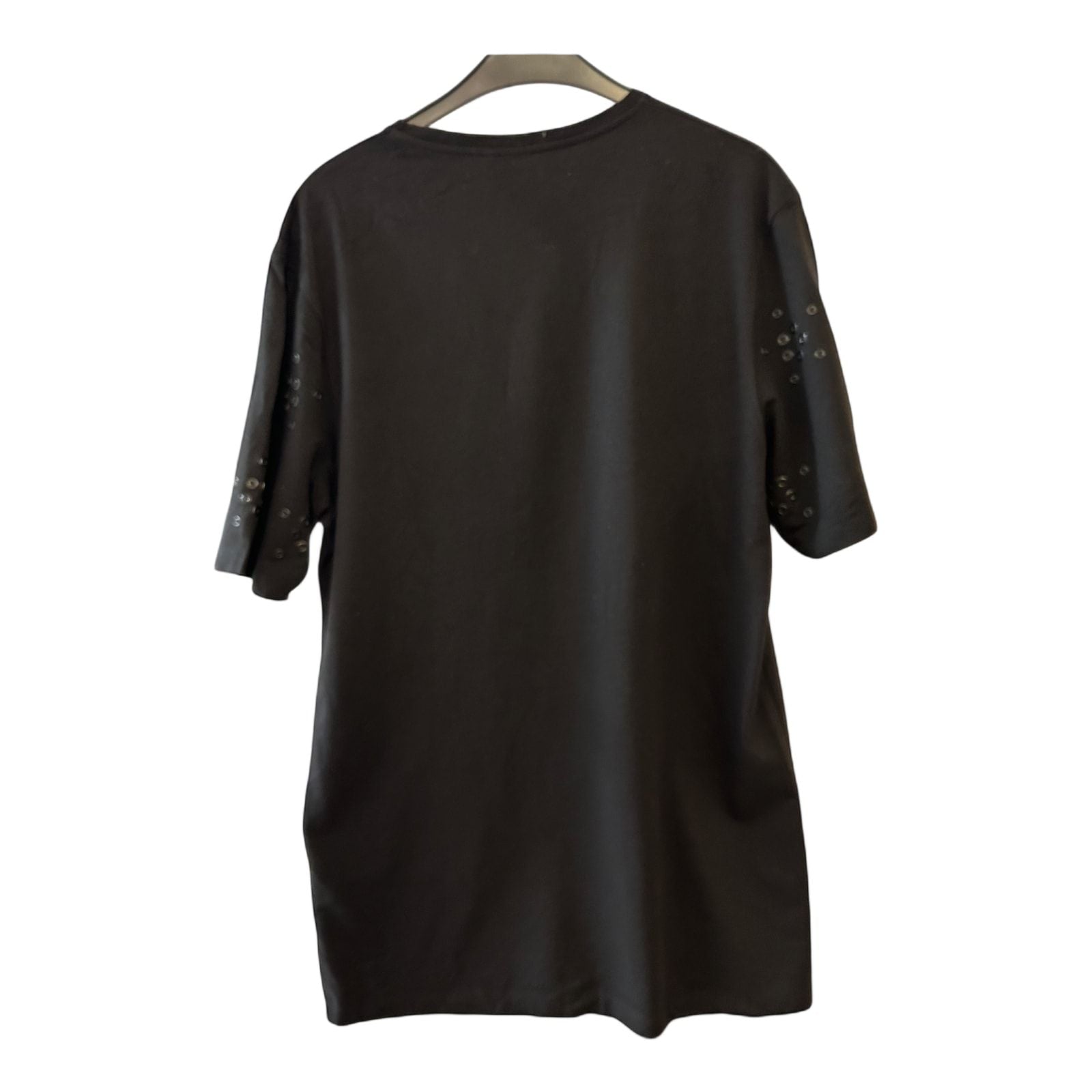 Topman Longshirt/T-Shirtkleid schwarz mit Applikationen Größe L