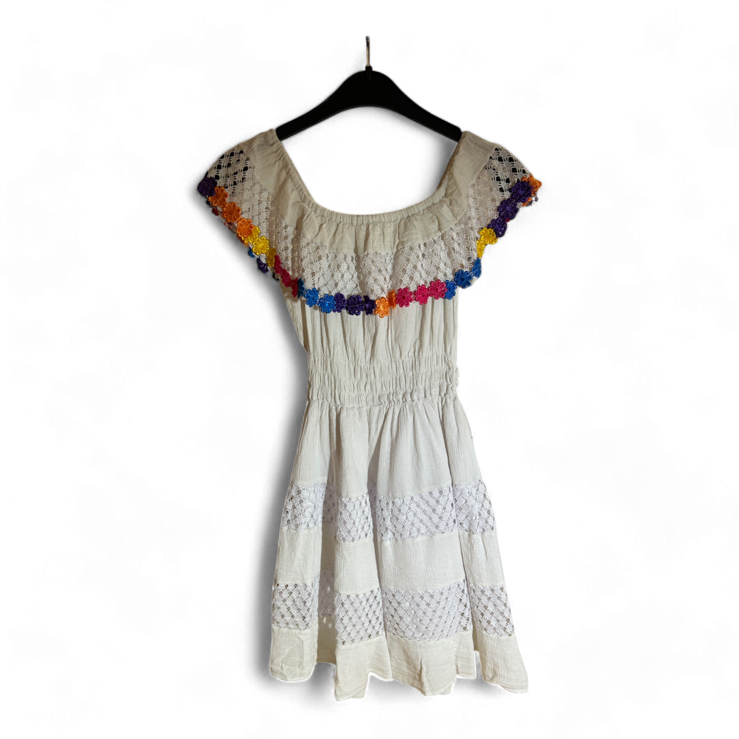 Stretchkleid Damen Dress Damenkleid Gr. XS Weiß Baumwolle Elegant Sommer Basic