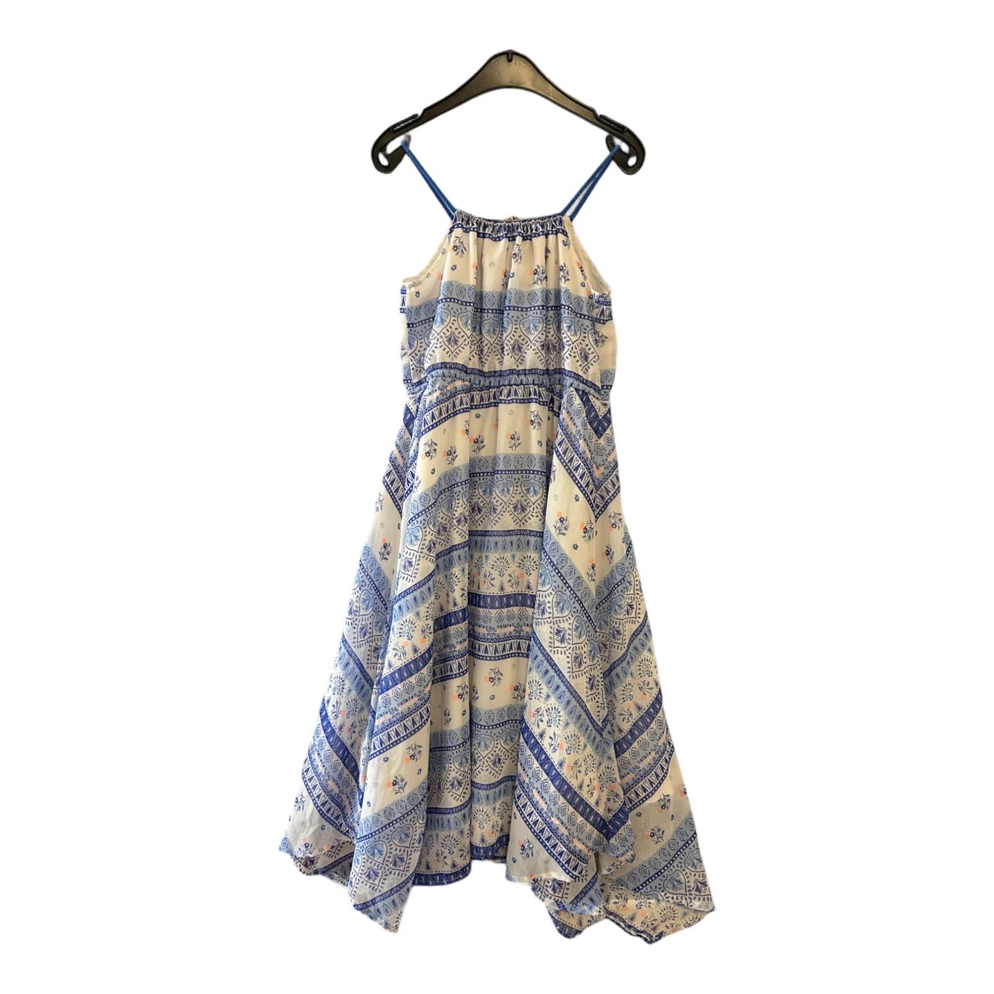 H&M Mädchenkleid blau-weiß Größe 140