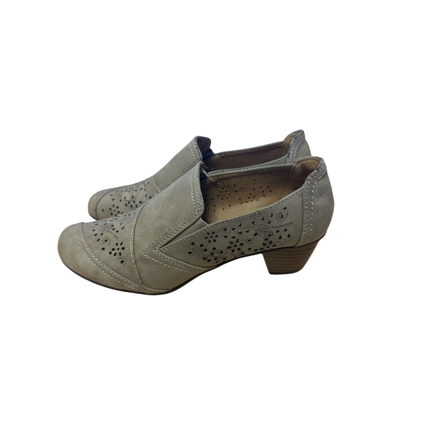 Cityline Damen Absatzschuhe graubraun Gr. 38