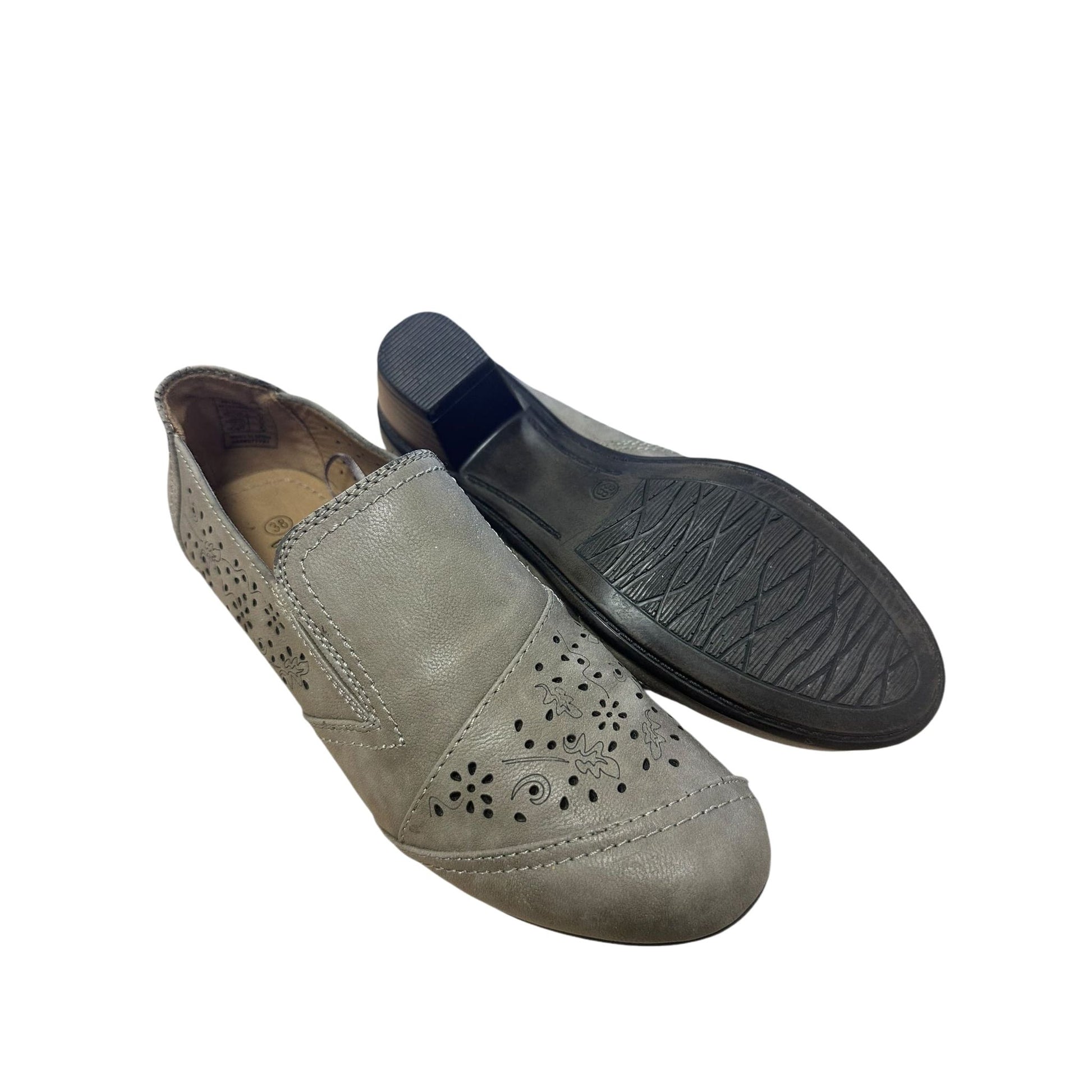 Cityline Damen Absatzschuhe graubraun Gr. 38