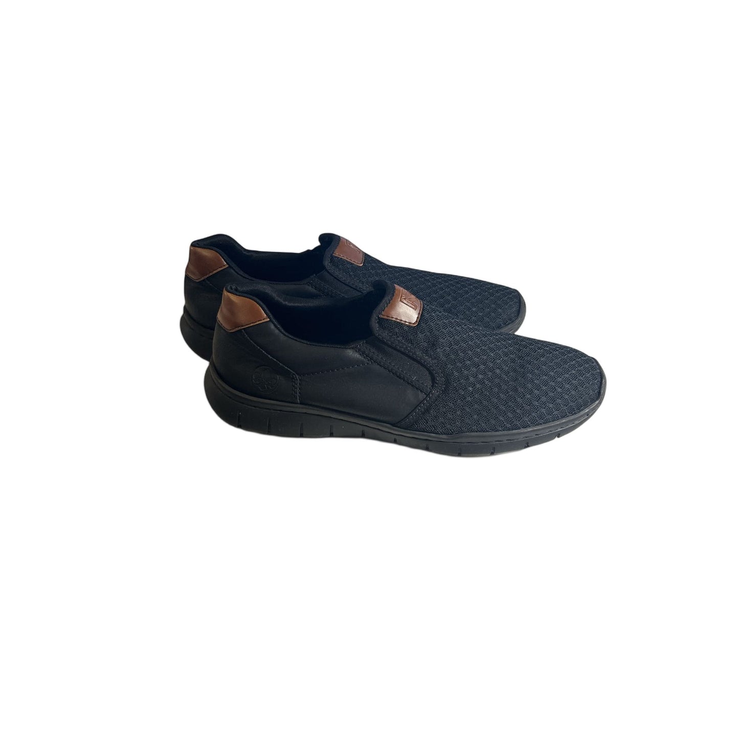 Rieker Herrenhalbschuhe Slipper asphaltschwarz Größe 46 wie neu!