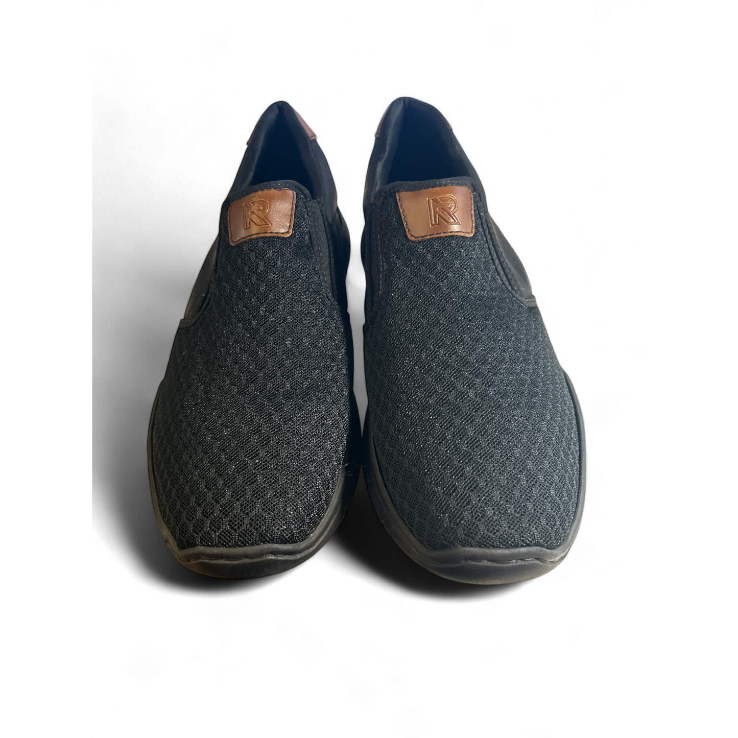 Rieker Herrenhalbschuhe Slipper asphaltschwarz Größe 46 wie neu!