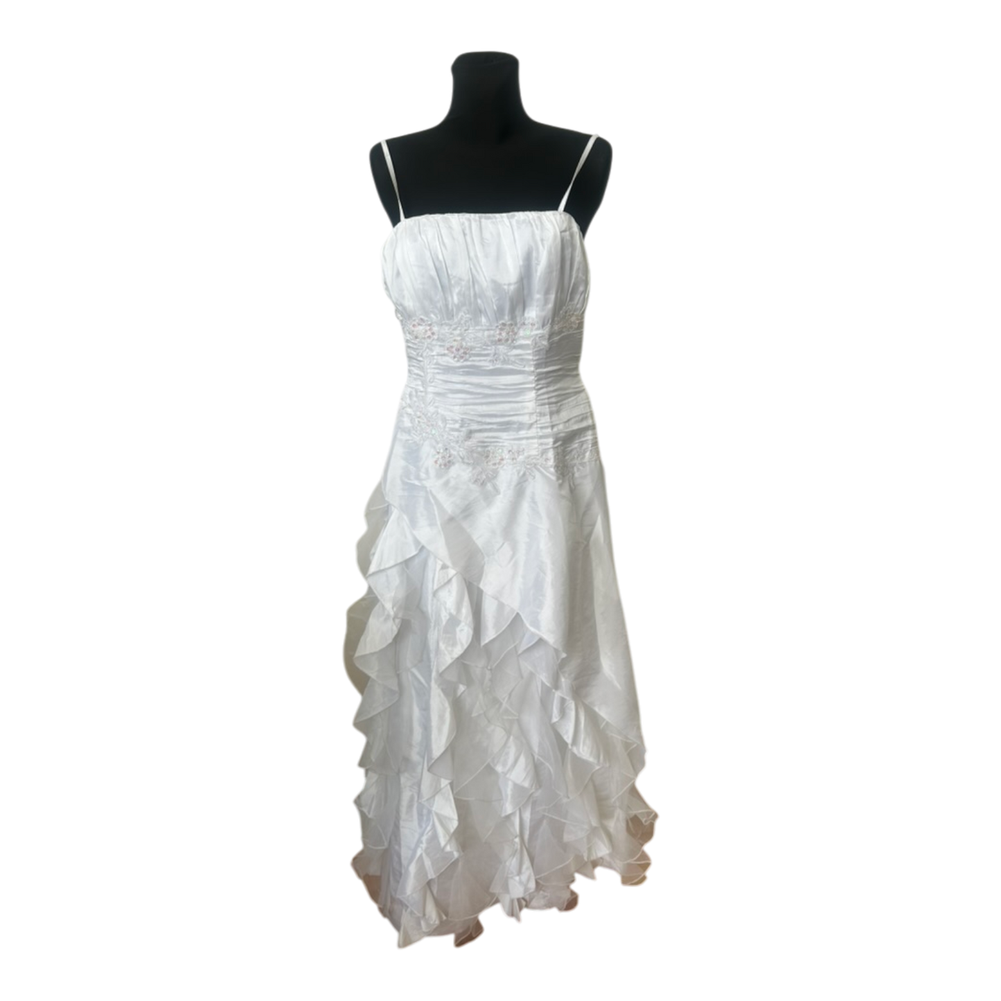 Cherlone Brautkleid Damen Gr. 44 Weiß Maxikleid Abendkleid Ballkleid Hochzeit