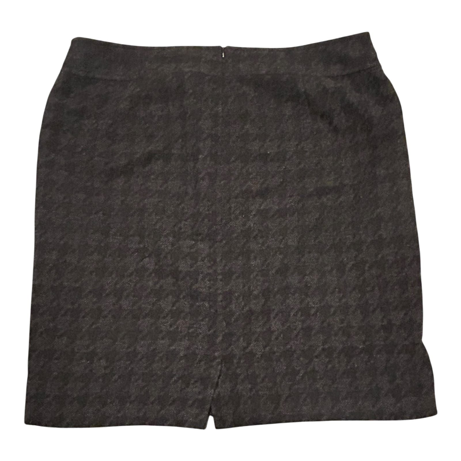 Bonita Damen Rock Gr 46 Grau Schwarz Wollmischung Karomuster Klassisch Midi