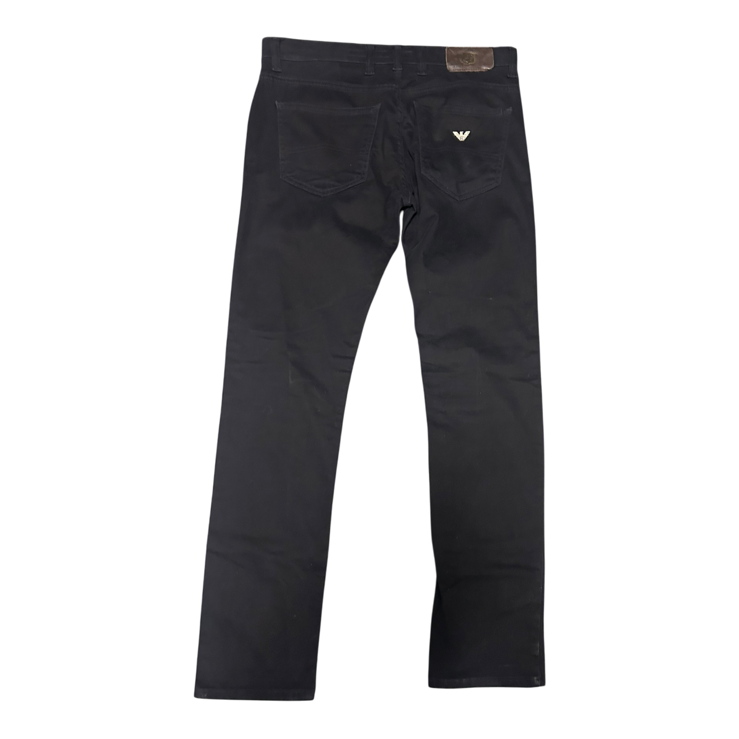 Armani Jeans Herren Hose Gr 33 Schwarz Modern Fit Baumwolle Stretch Elegant Italy