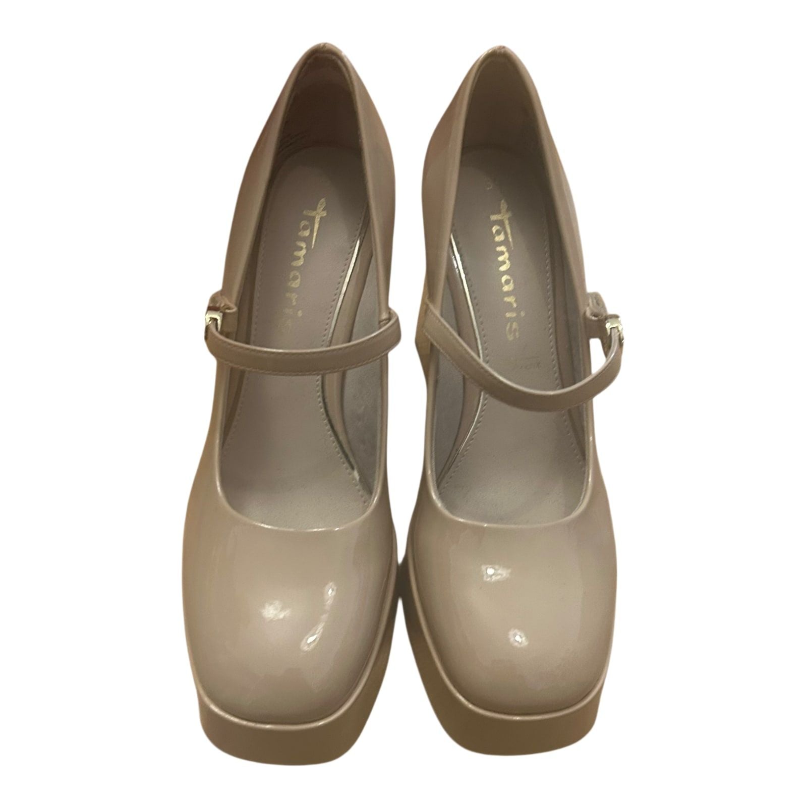 Tamaris TOUCH-IT Pumps – Creme Lack, Größe 39 NEU!