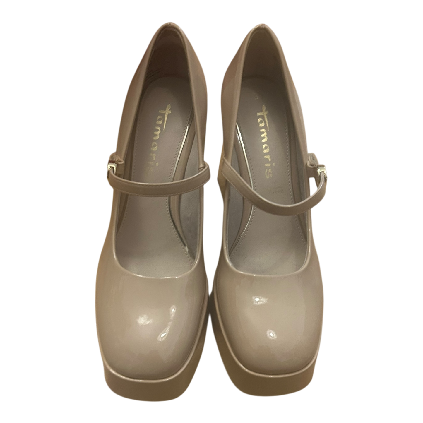 Tamaris TOUCH-IT Pumps – Creme Lack, Größe 39 NEU!