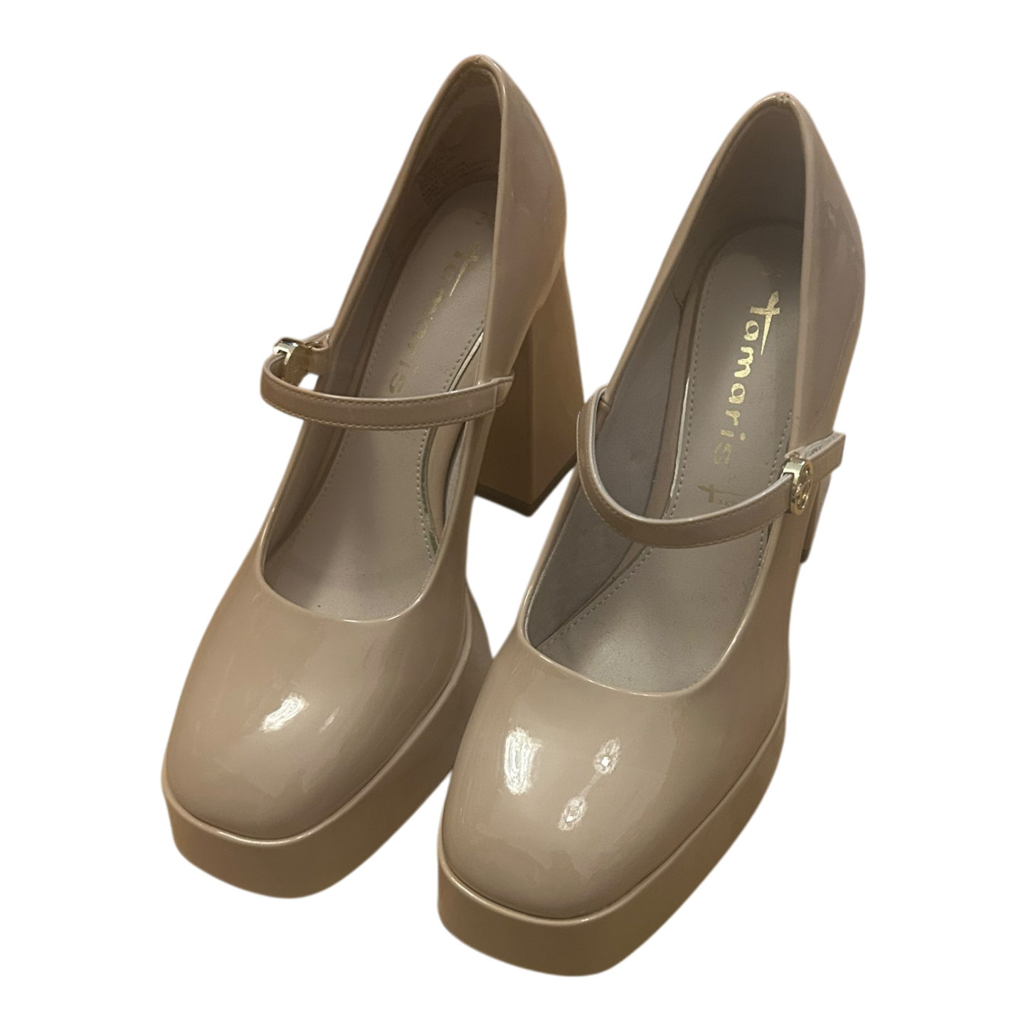 Tamaris TOUCH-IT Pumps – Creme Lack, Größe 39 NEU!