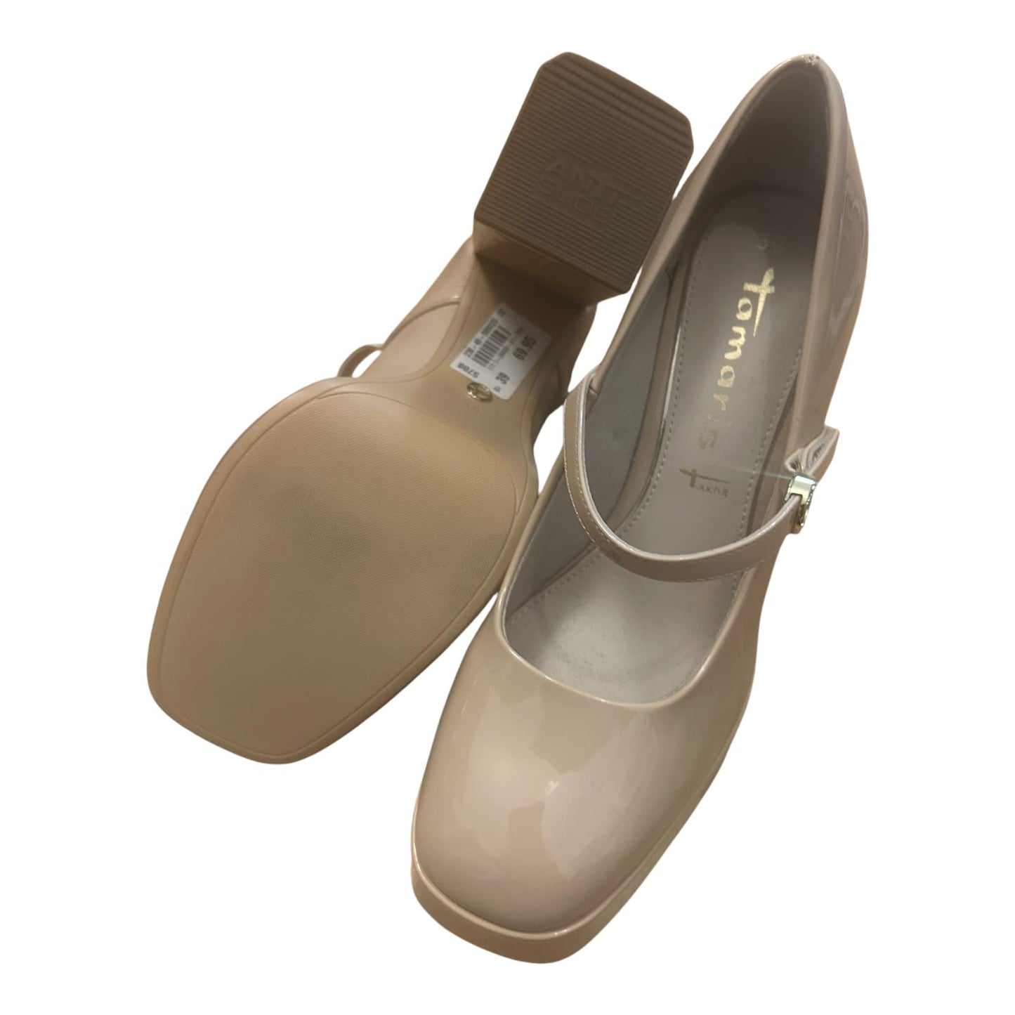 Tamaris TOUCH-IT Pumps – Creme Lack, Größe 39 NEU!