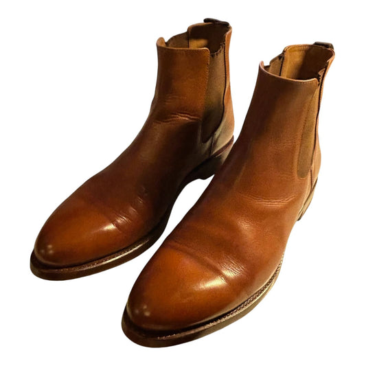 Yanko Chelsea Stiefel Herren Leder rahmengenäht Vibram Sohle Braun Gr 42,5
