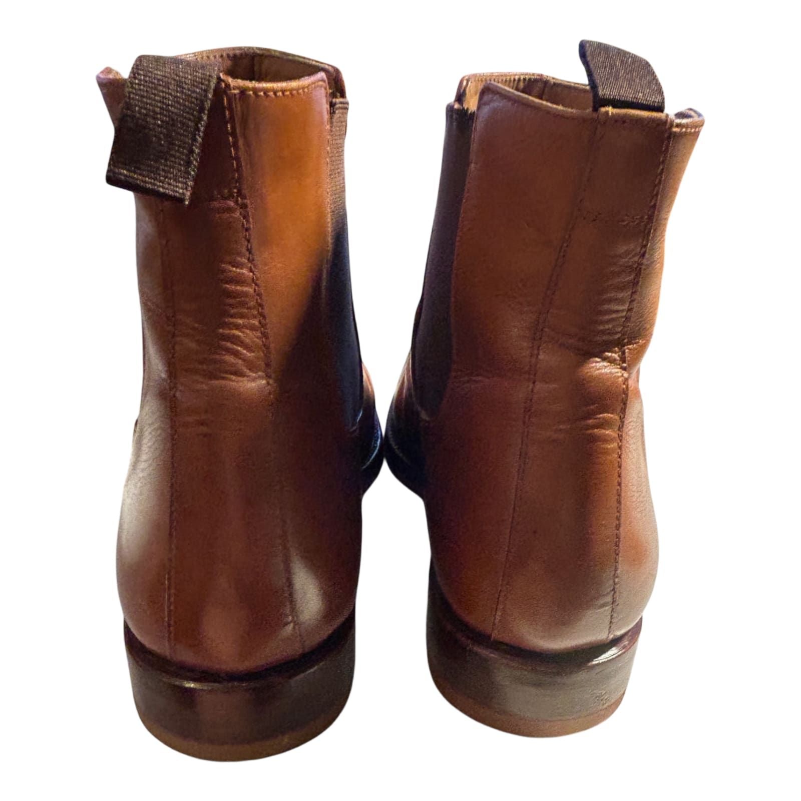Yanko Chelsea Stiefel Herren Leder rahmengenäht Vibram Sohle Braun Gr 42,5