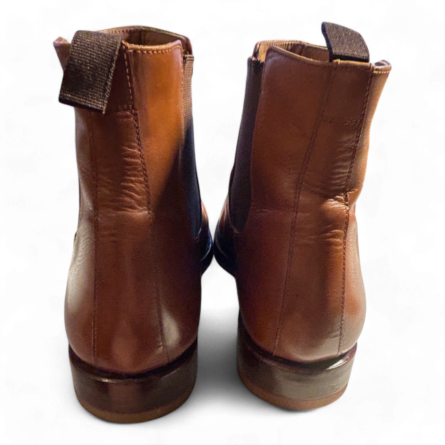 Yanko Chelsea Stiefel Herren Leder rahmengenäht Vibram Sohle Braun Gr 42,5