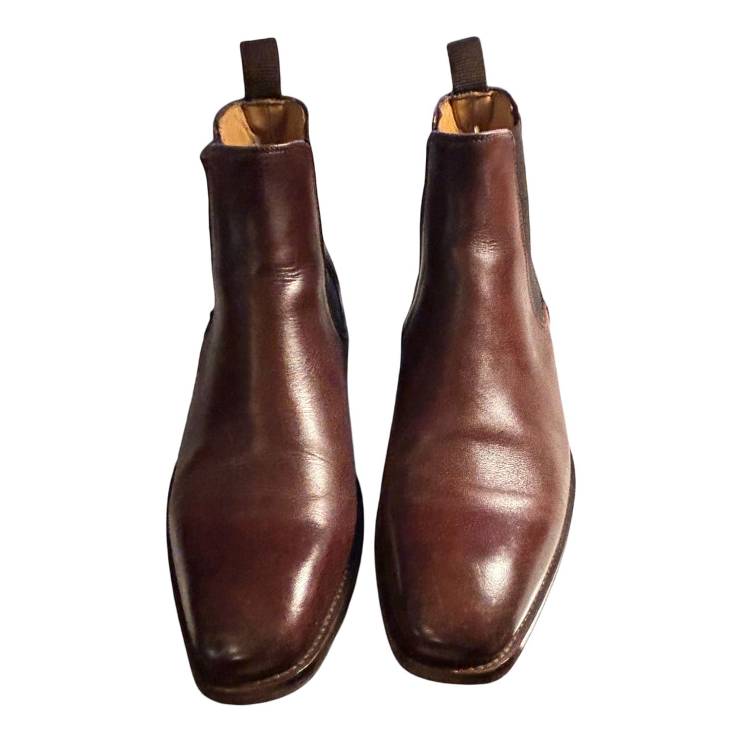 Chelsea-Stiefel aus Leder – Kastanienbraun, Gr. 42,5 (UK 8,5), sehr guter Zustand