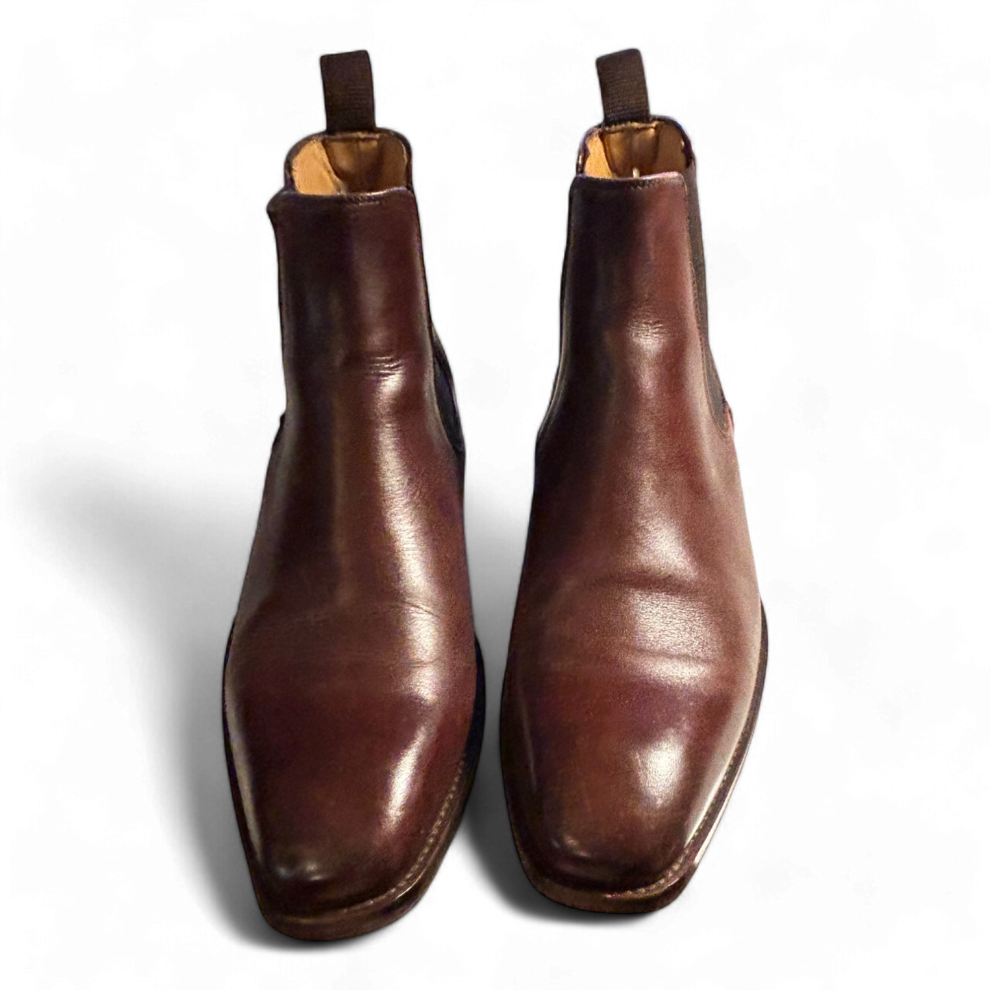 Chelsea-Stiefel aus Leder – Kastanienbraun, Gr. 42,5 (UK 8,5), sehr guter Zustand