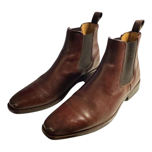 Chelsea-Stiefel aus Leder – Kastanienbraun, Gr. 42,5 (UK 8,5), sehr guter Zustand