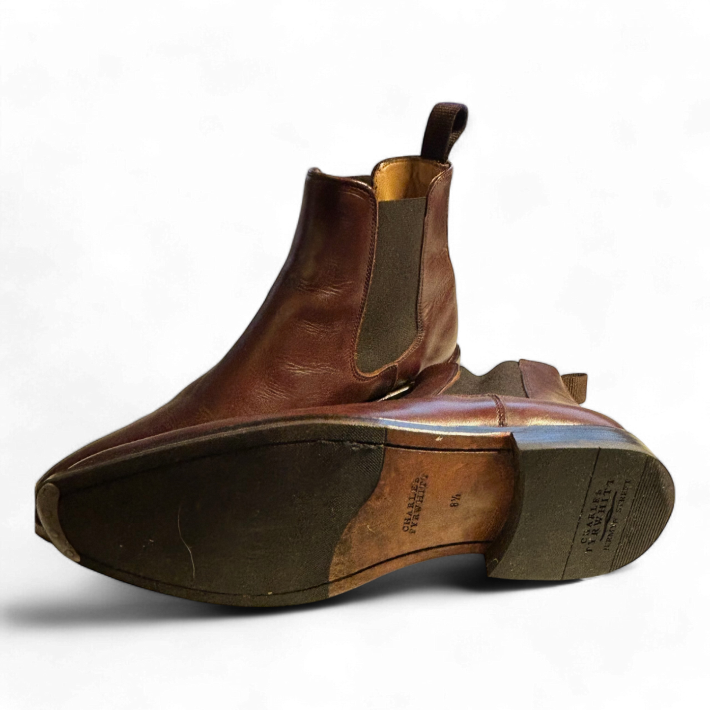 Chelsea-Stiefel aus Leder – Kastanienbraun, Gr. 42,5 (UK 8,5), sehr guter Zustand