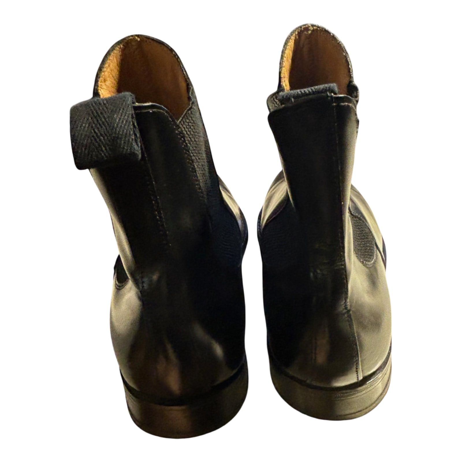 Sanders Chelsea Boots Schwarz Leder Goodyear Welted Herren Gr 42,5 UK 8,5
