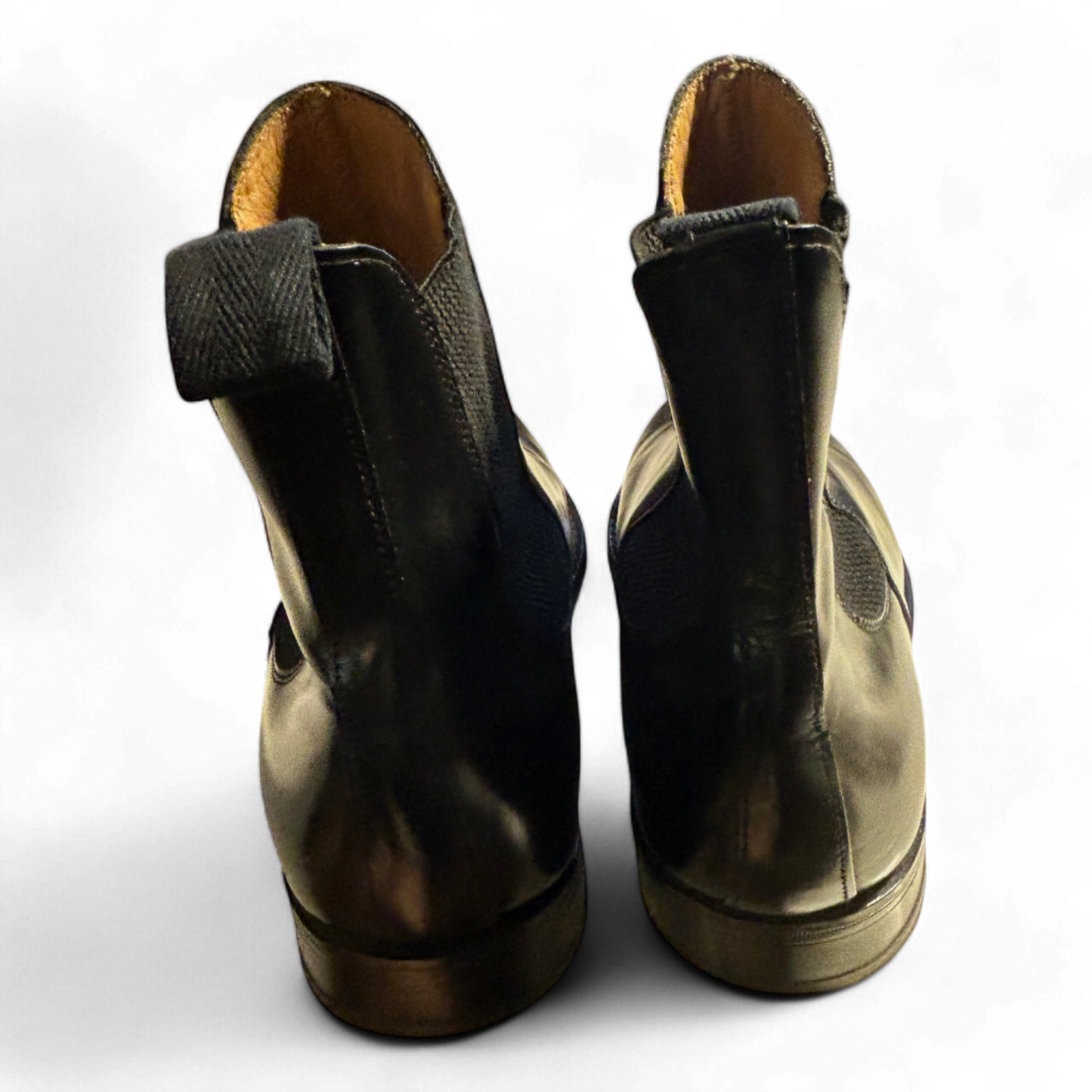 Sanders Chelsea Boots Schwarz Leder Goodyear Welted Herren Gr 42,5 UK 8,5