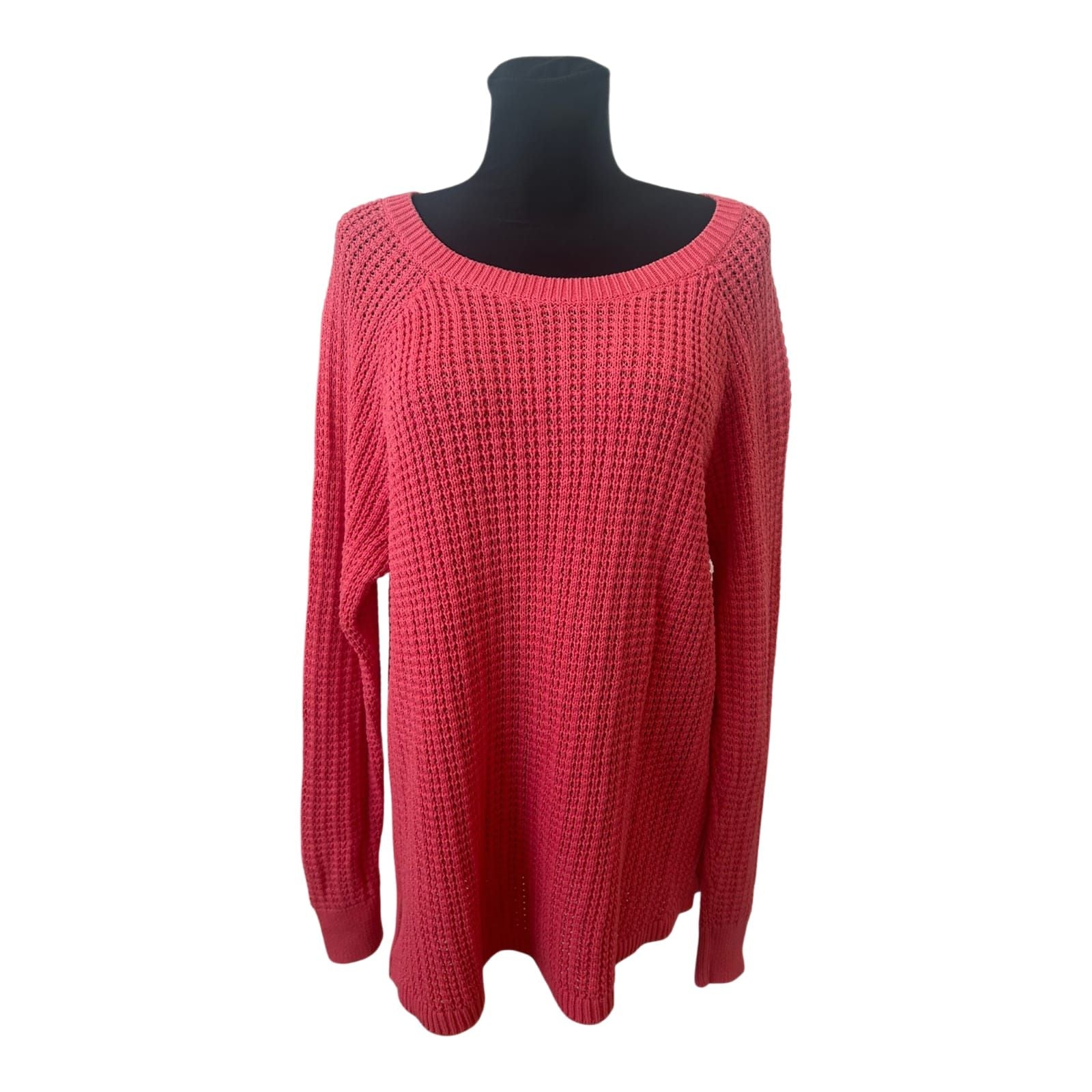 GAP Pullover Damen Strickpullover Gr XXL Pink Baumwolle Oversize Sommer