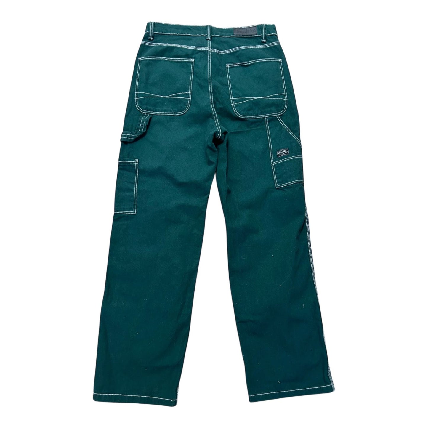 Bershka Damen Baggy-Hose Grün Größe 40 - wie neu!
