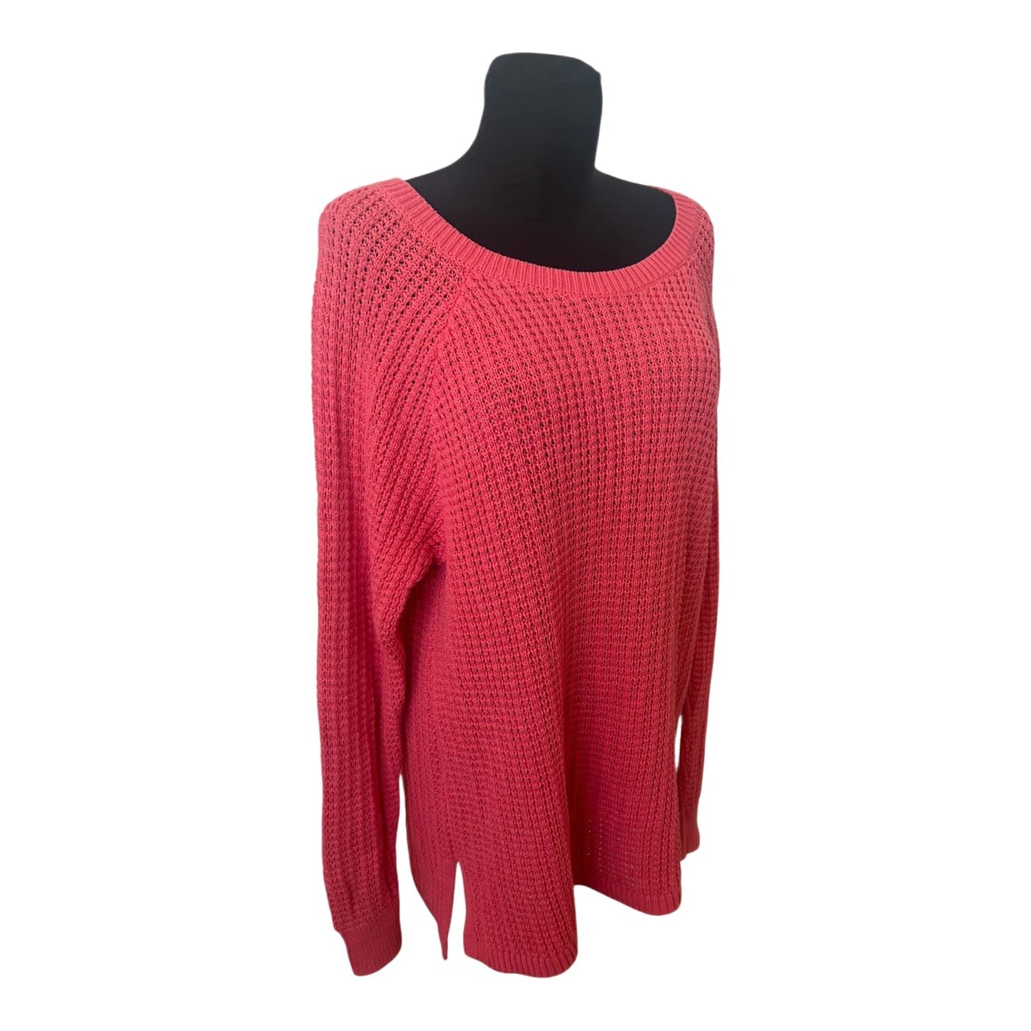 GAP Pullover Damen Strickpullover Gr XXL Pink Baumwolle Oversize Sommer