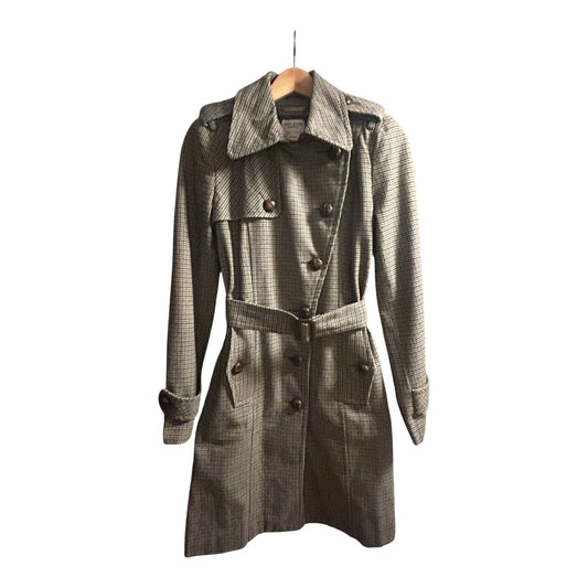 Pepe Jeans Trenchcoat Damen Gr S Hahnentritt Beige Schwarz Gürtel Klassisch