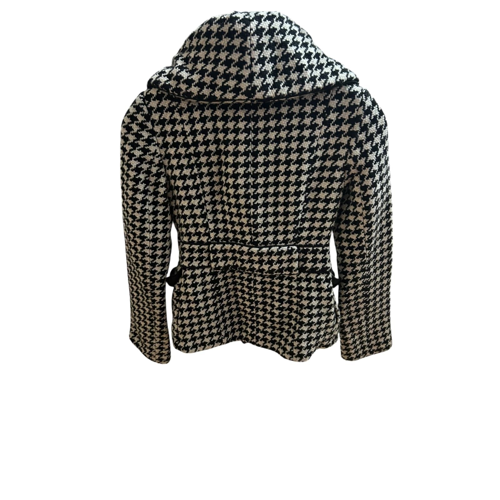 New Yorker Hahnentrittmuster Jacke – Schwarz/Weiß, Damen, Größe 34, sehr guter Zustand