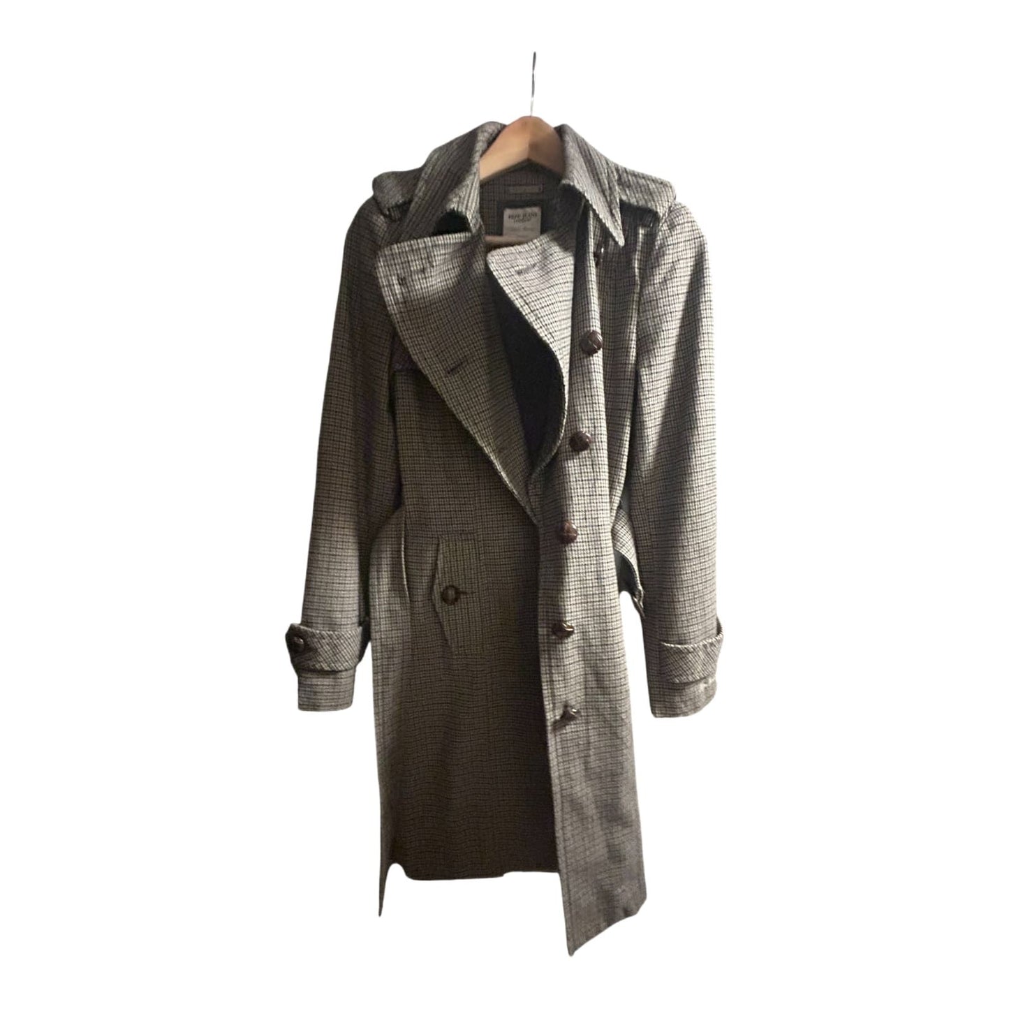 Pepe Jeans Trenchcoat Damen Gr S Hahnentritt Beige Schwarz Gürtel Klassisch