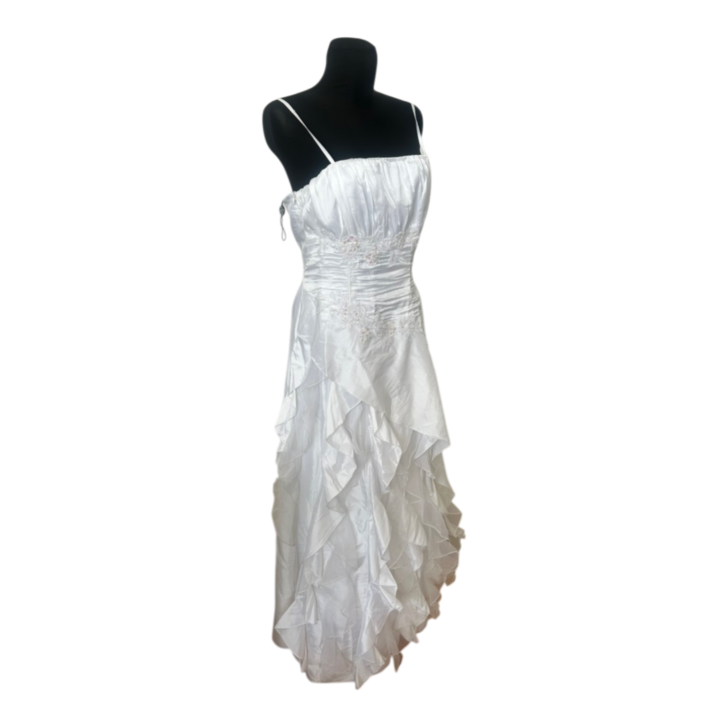 Cherlone Brautkleid Damen Gr. 44 Weiß Maxikleid Abendkleid Ballkleid Hochzeit