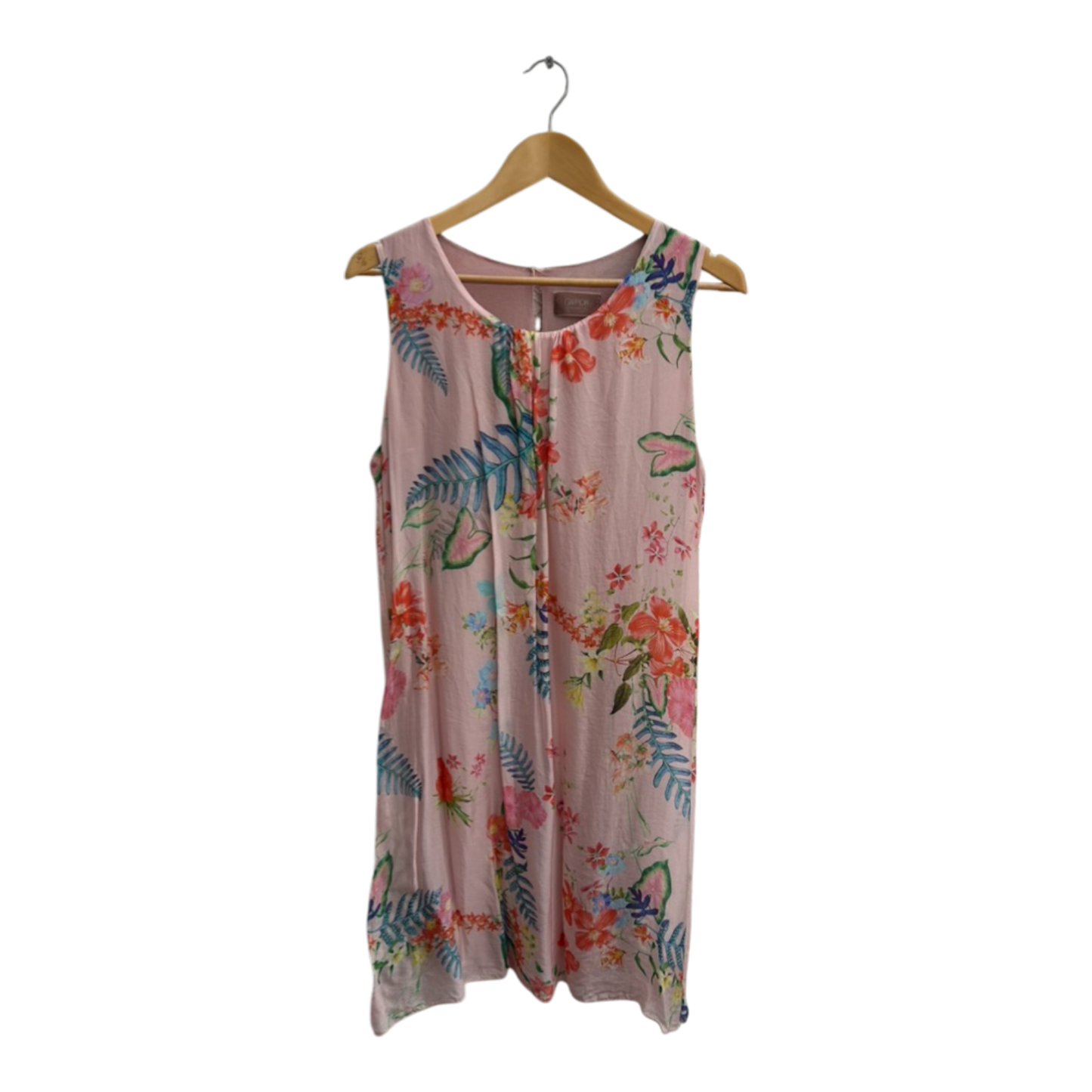 Cartoon Kleid Damen Dress Damenkleid Gr 40 Rosa Blumen Sommer Seide Viskose Boho