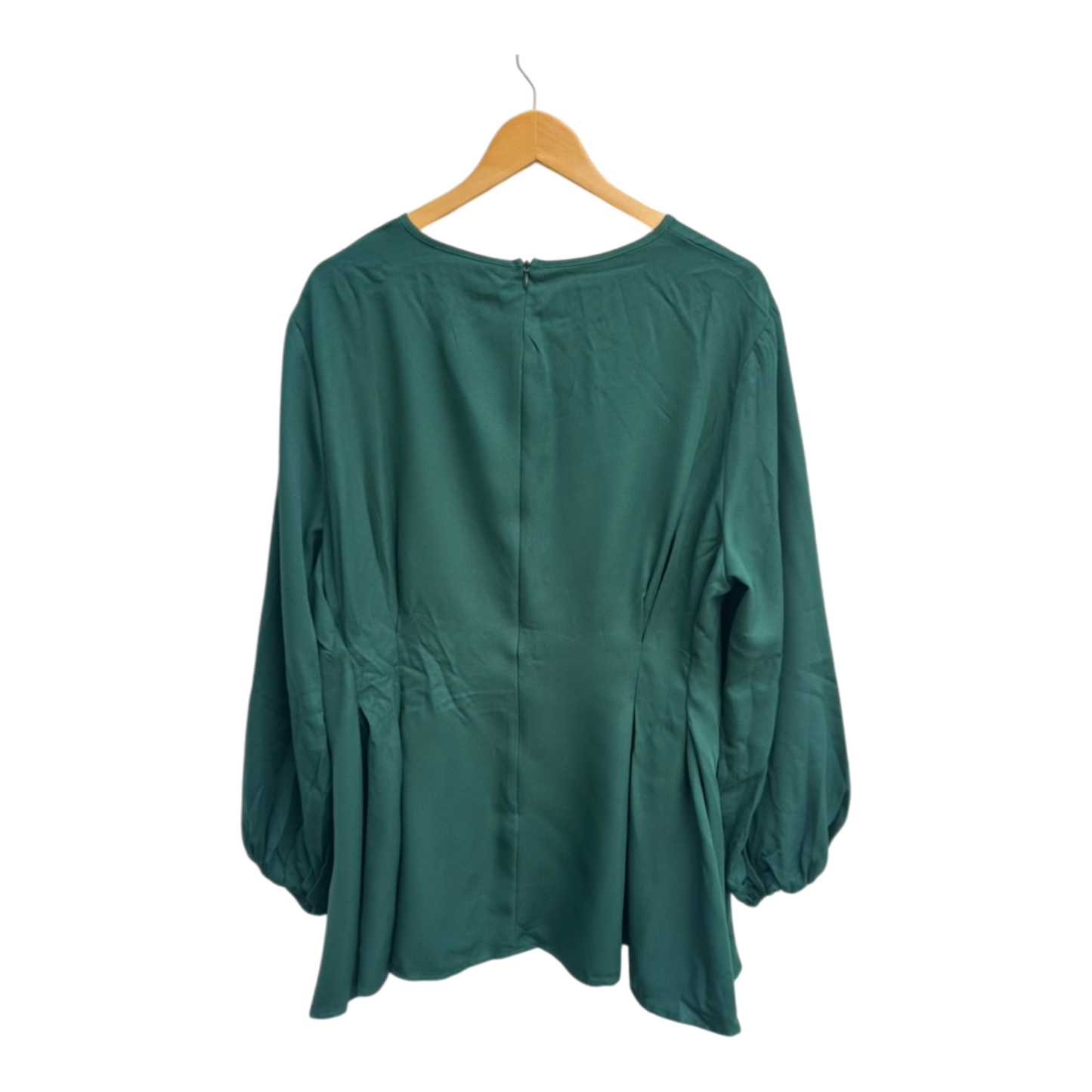 SHEIN CURVE Bluse Damen Shirt Tunika Oberteil Gr 3XL Smaragdgrün Langarm Elegant