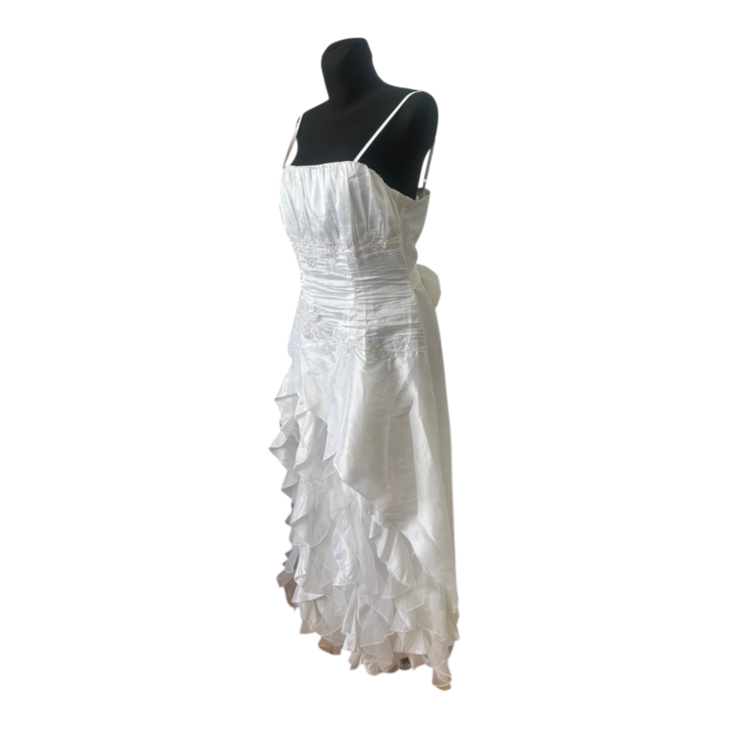 Cherlone Brautkleid Damen Gr. 44 Weiß Maxikleid Abendkleid Ballkleid Hochzeit