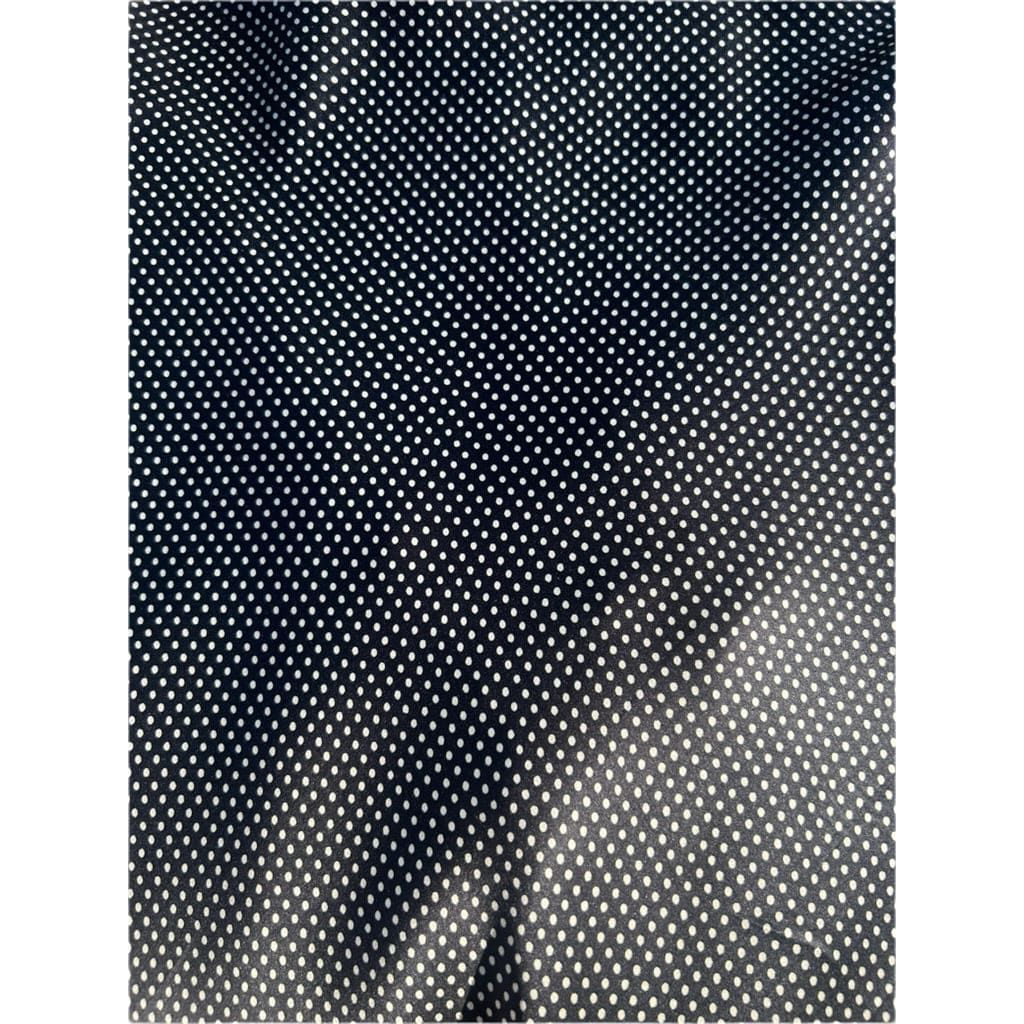 Rene Lezard Rock Damen Gr 42 Seide Schwarz Punkte Midi Elegant Luxus