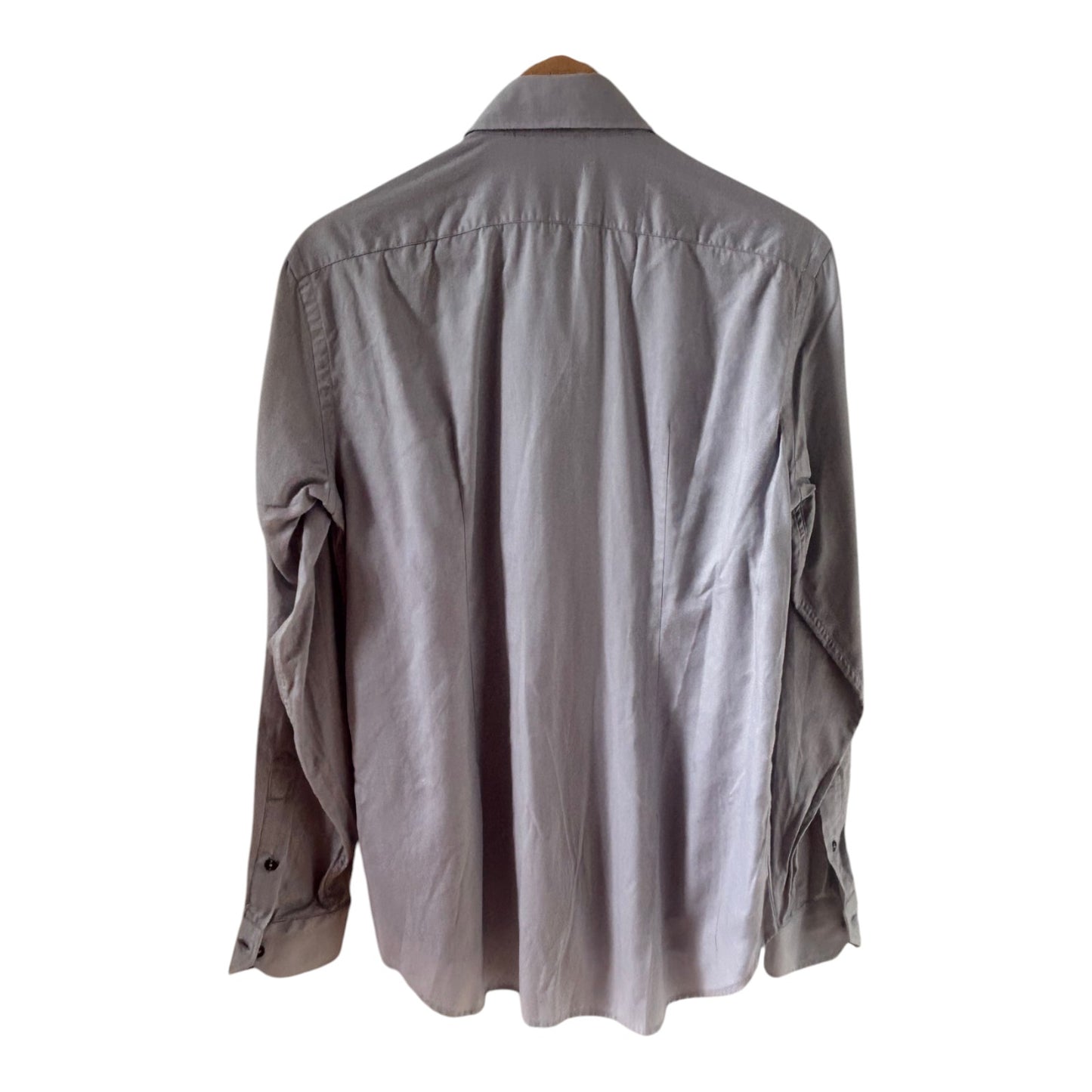 Zara Man Hemd Herren Gr M Grau Langarm Tailored Fit Business Freizeithemd