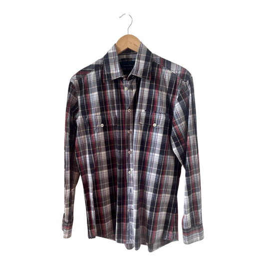 Jan Paulsen Hemd Herren Gr S Kariert Langarm Casual Baumwolle Stilvoll Freizeit