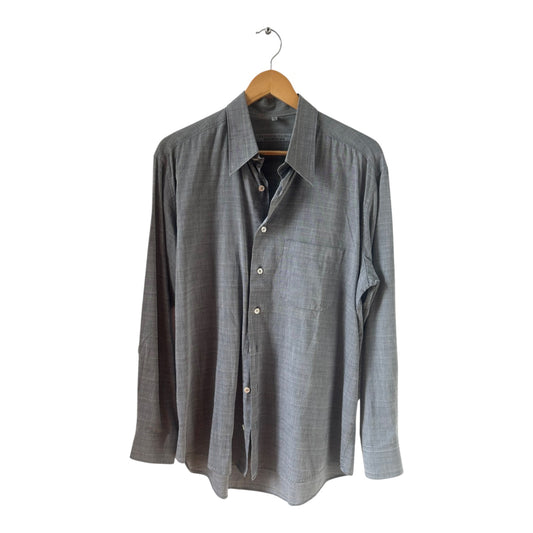 Raffaelo Sardi Seidensticker Hemd Herren Gr M Grau Baumwolle Business Classic