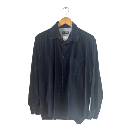 Jan Paulsen Herren Cordhemd Langarm Dunkelblau Gr L Baumwolle Freizeit Vintage