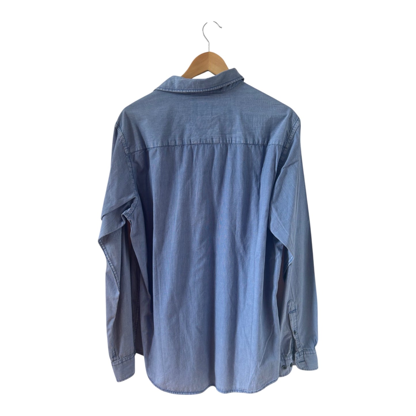 Engbers Hemd Herren Gr L Blau Baumwolle Langarm Casual Freizeit Business Classic