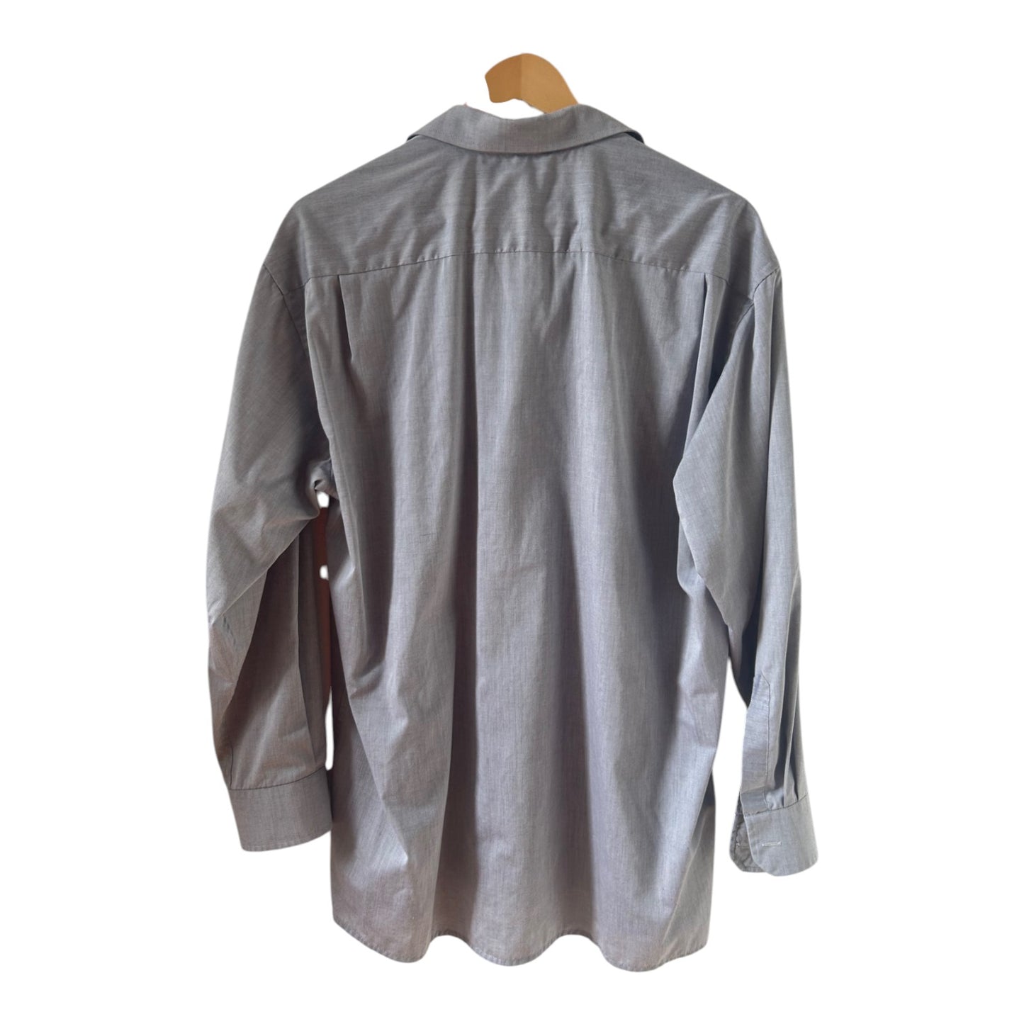 Eterna Excellent Hemd Herren Gr 42 Grau Baumwolle Langarm Business Freizeit Classic