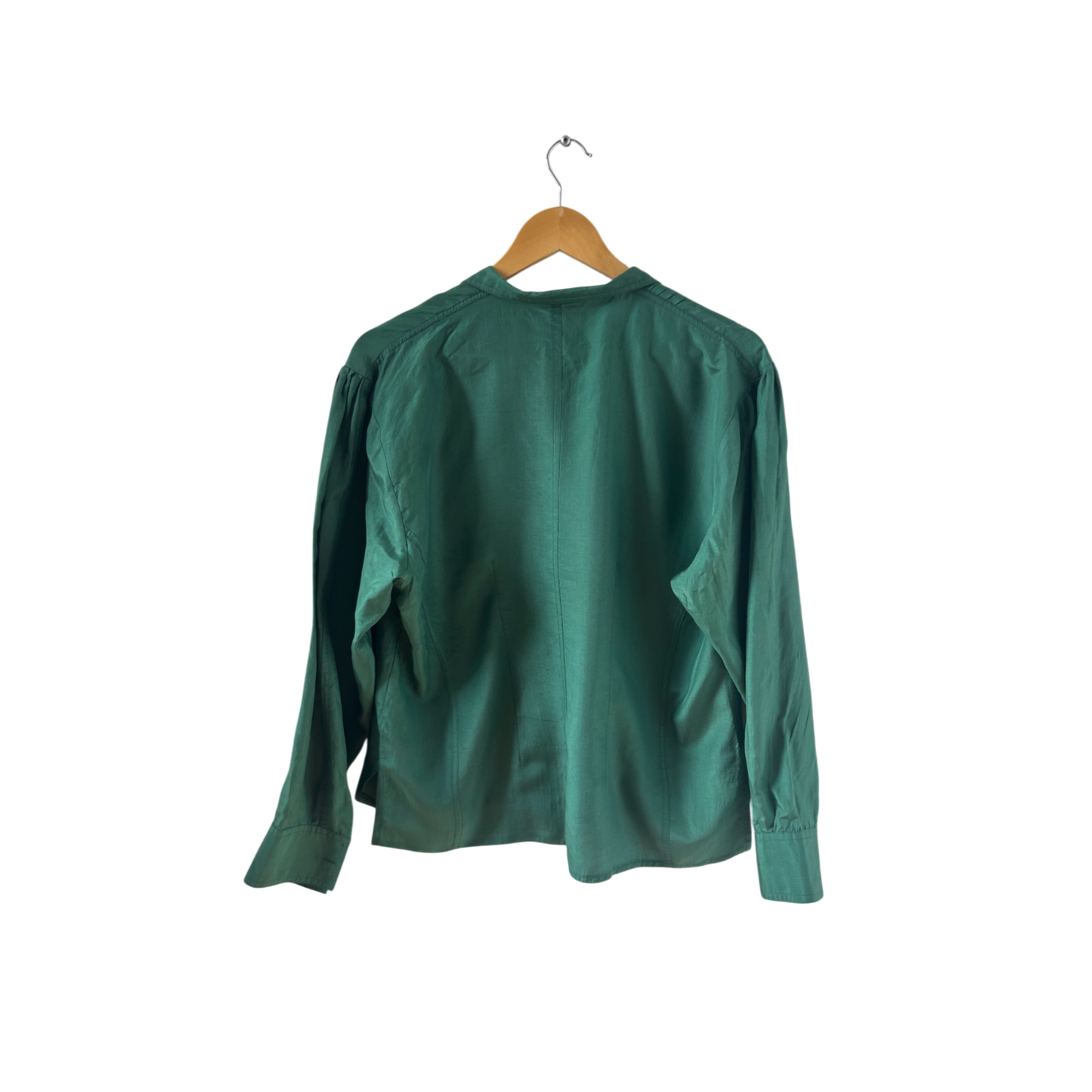 Marco Pecci Couture Bluse Gr 38 100 Seide Smaragdgrün Elegant Langarm Vintage