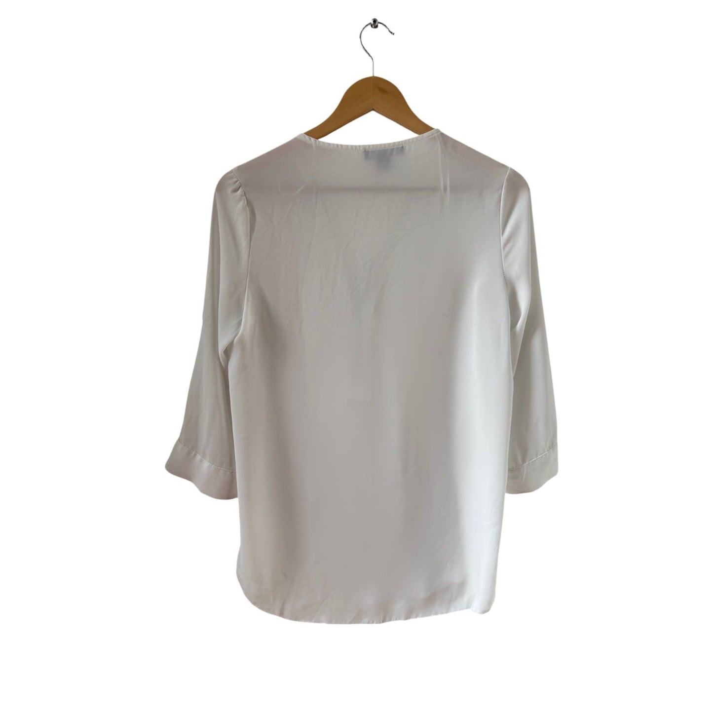 Atmosphere Bluse Damen Gr 38 Weiß Zip Tunika 3 4 Arm Hinten Länger Elegant Modern