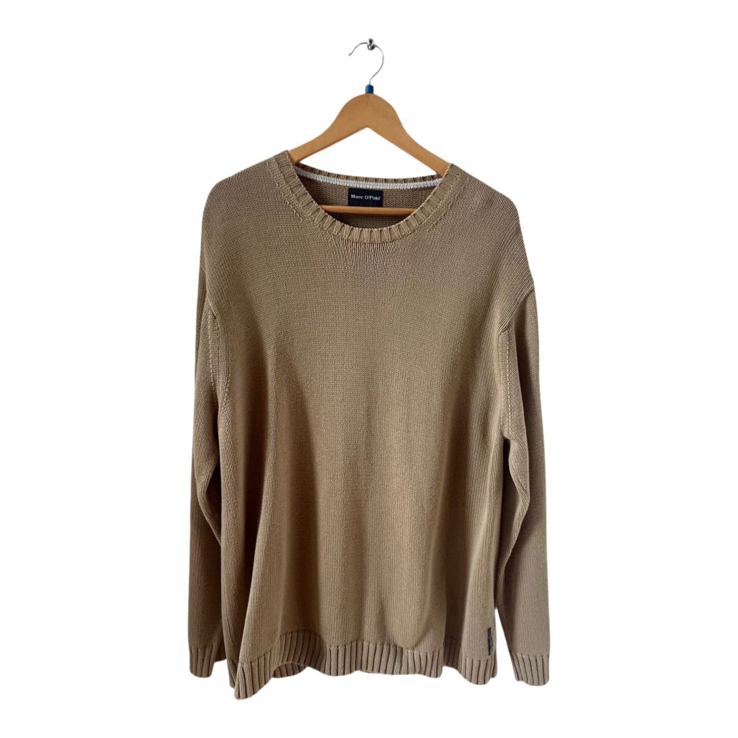 Marc O'Polo Pullover Herren XXL Beige Baumwolle Strick Sweater Classic Casual Chic