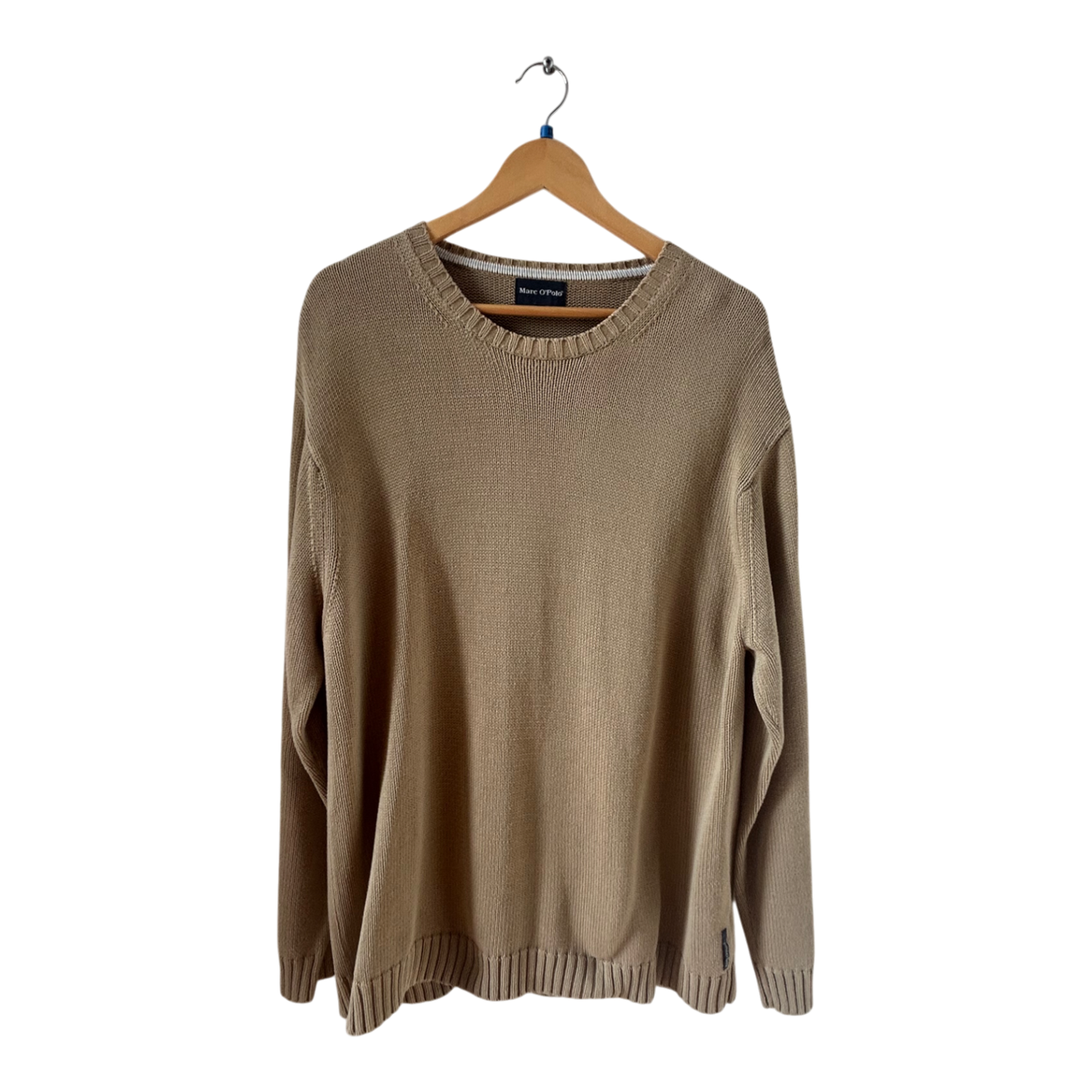 Marc O'Polo Pullover Herren XXL Beige Baumwolle Strick Sweater Classic Casual Chic