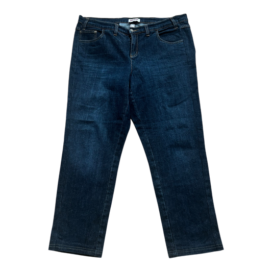 John Baner Jeans Damen Gr 48 Dunkelblau Straight Fit Klassisch Baumwollmix